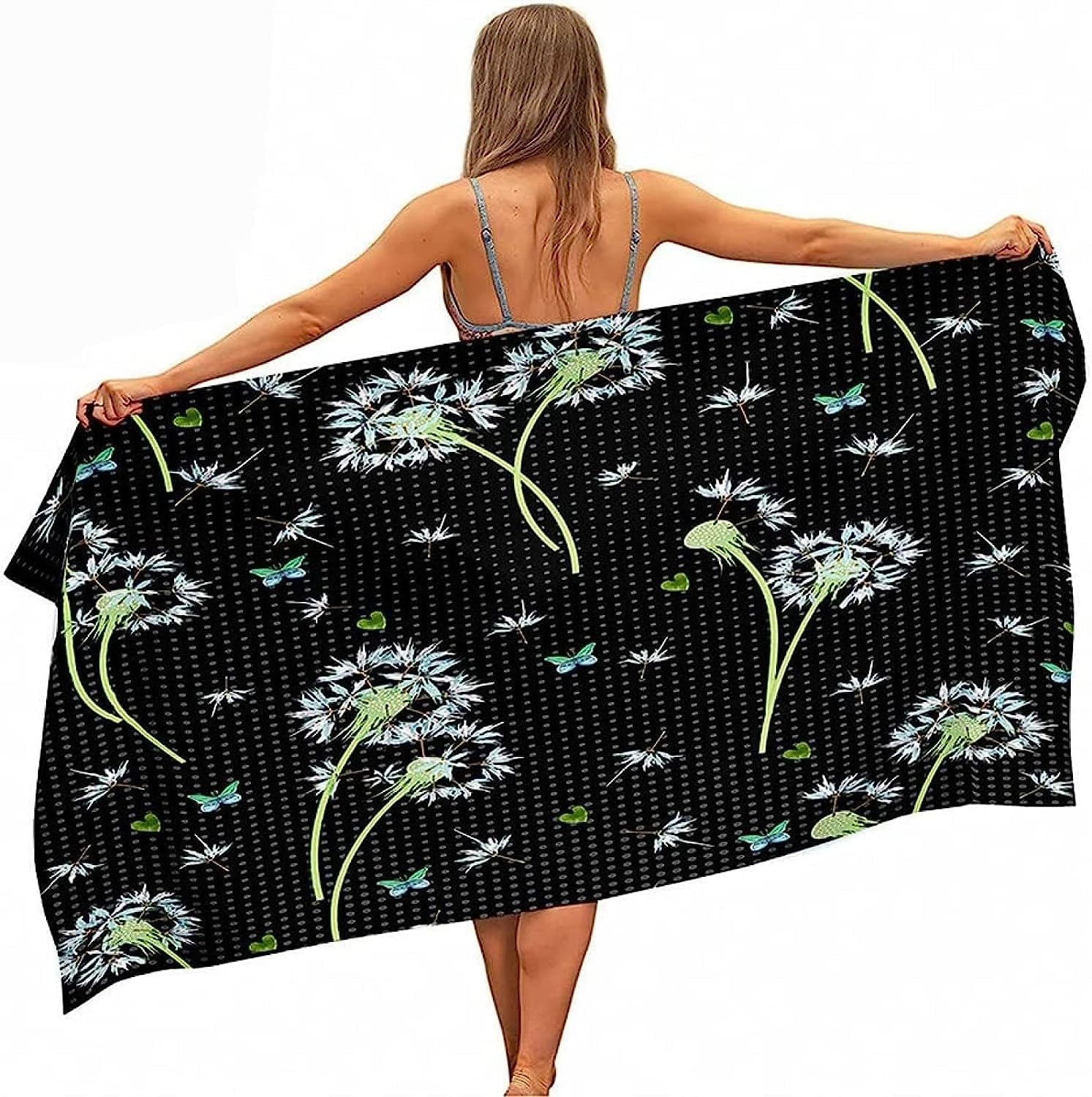 Telo Mare Microfibra Grande Dente Di Leone Dei Cartoni Animati 200 X 200 Cm, 3D Telo Mare Leggero Antisabbia Per Donna Uomo, Asciugamano Microfibra Asciugatura Rapida Per Bagno, Spiaggia, C -9M2I/J2C
