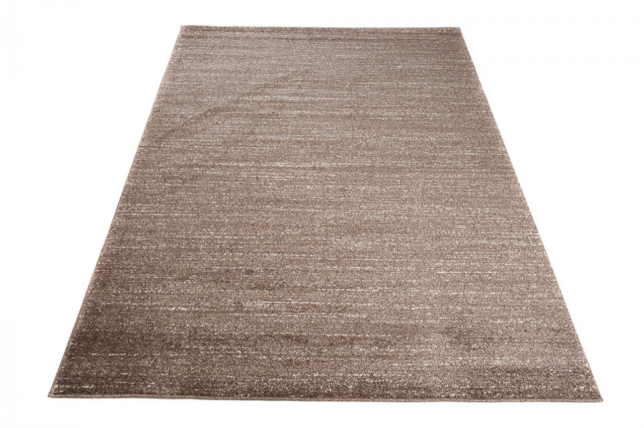 Tapiso Sari dywan z krótkim włosiem, brązowy, nowoczesny, melanżowy, rozmazywany do salonu, sypialni, Ökotex 190 x 270 cm