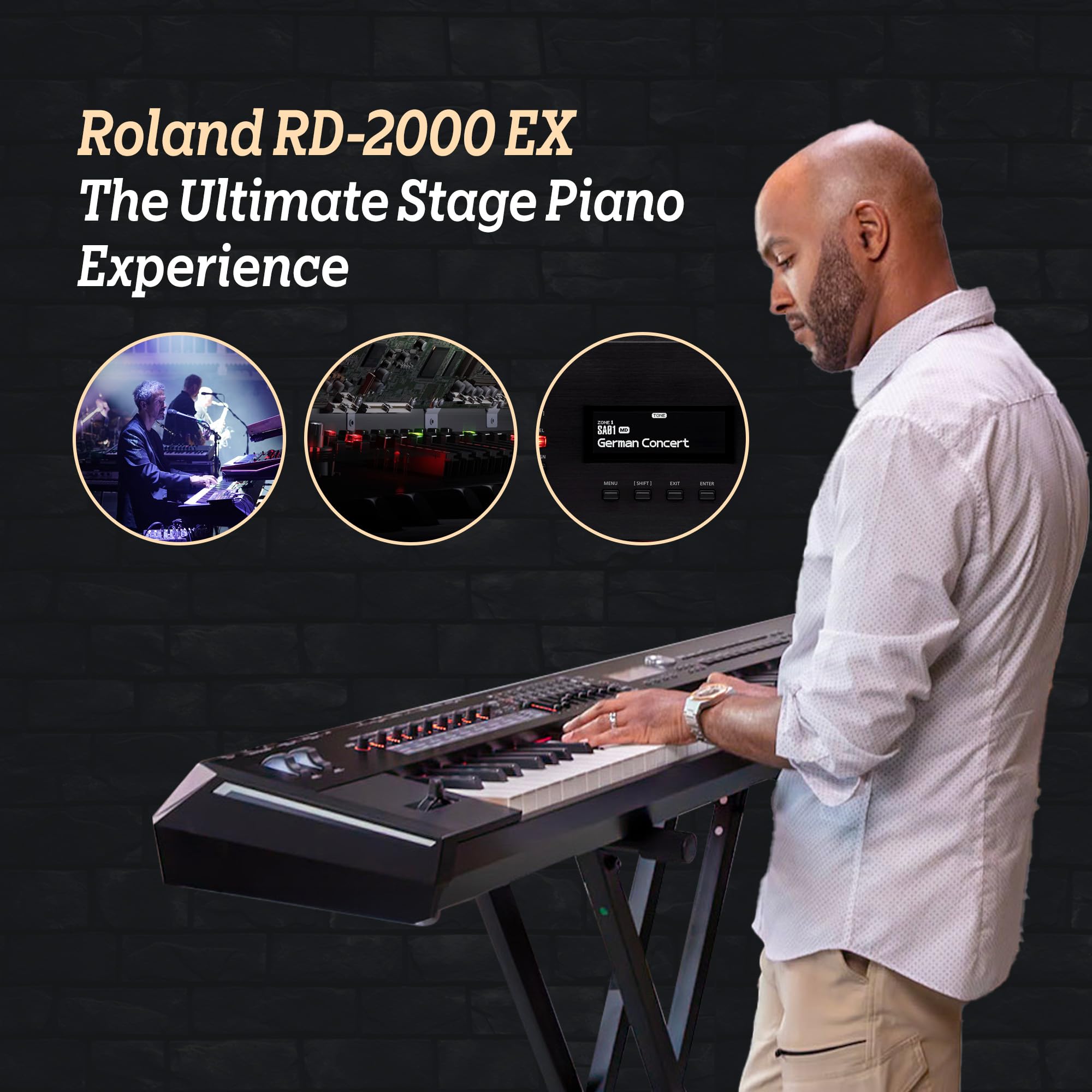 Amazon.com: Roland RD-2000 EX 88-Key Stage Piano - Black Bundle