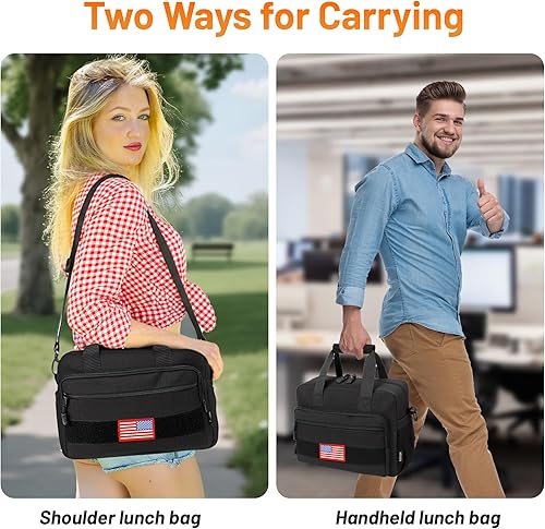 Miniatura 3 de Lonchera térmica y lonchera para hombres y mujeres, suave para adultos, reutilizable, portátil, enfriadores tácticos para el trabajo, picnic,