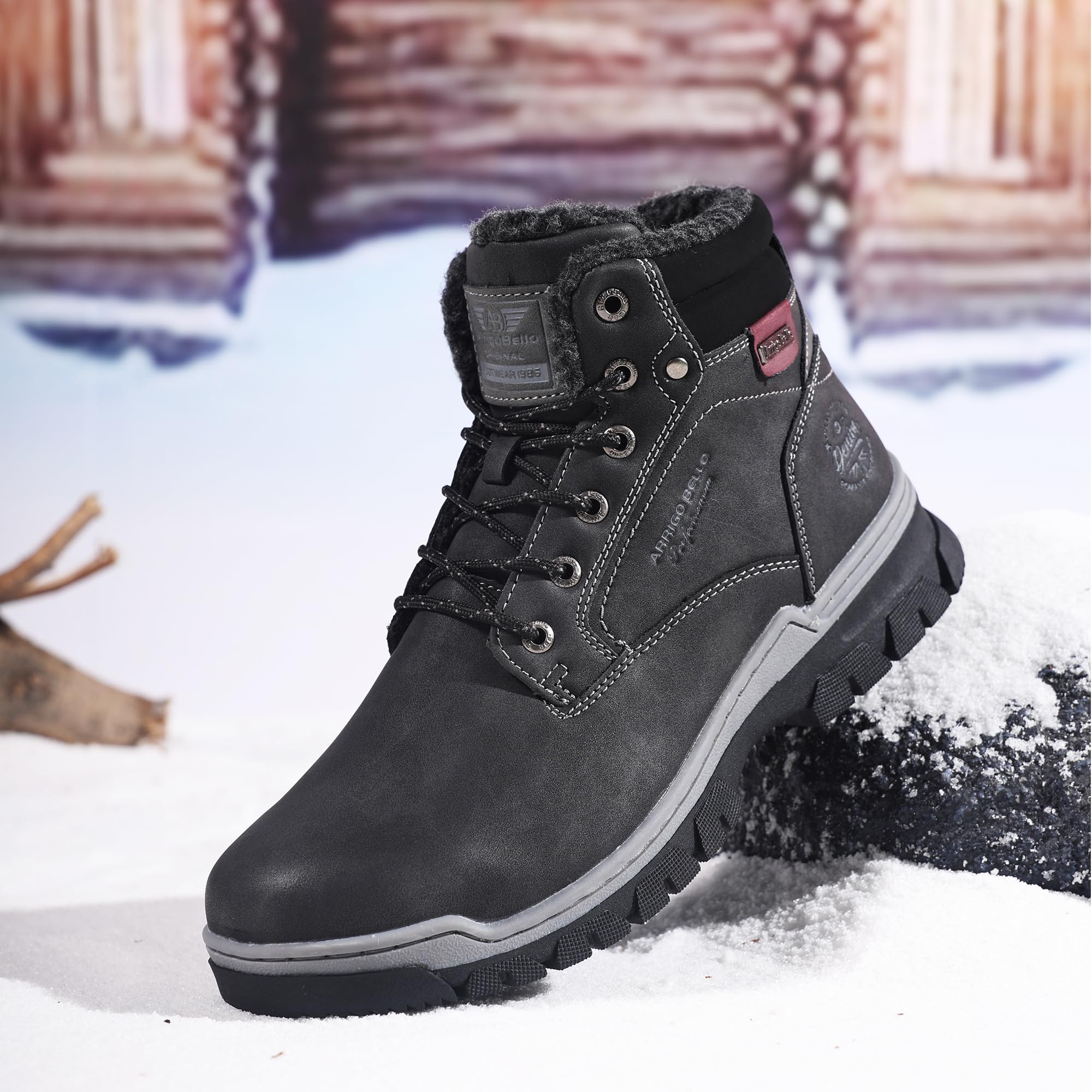 ARRIGO BELLO Bottes Homme Hiver Neige Chaussure Fourrees Randonnée Marche Taille 41-46