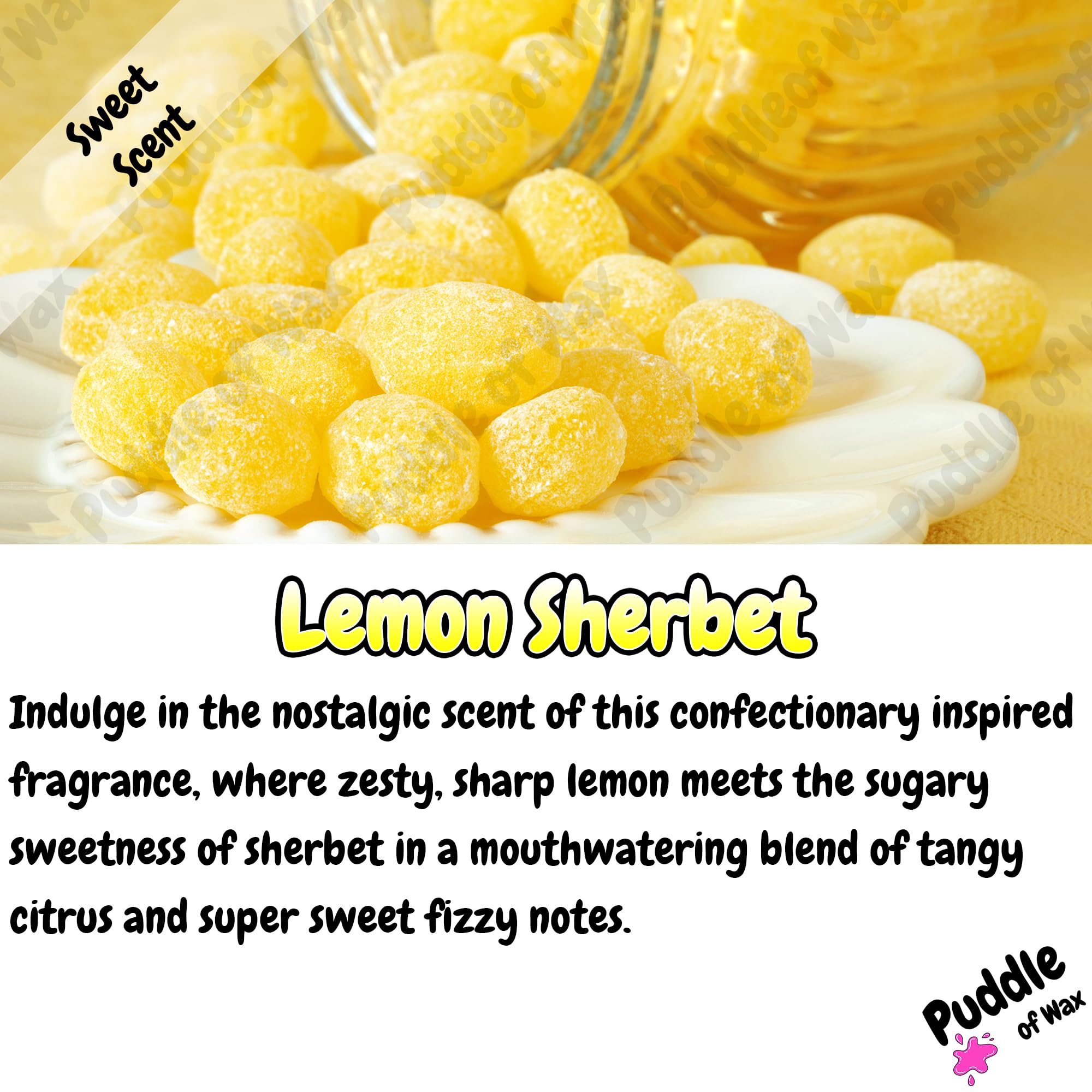 Lemon Sherbet Whipped Soap Body Wash - 150g - Natural Oils and Butters - Sweet Scent - Vegan Friendly - Puddle of Wax - Made in the UK - Image 2
