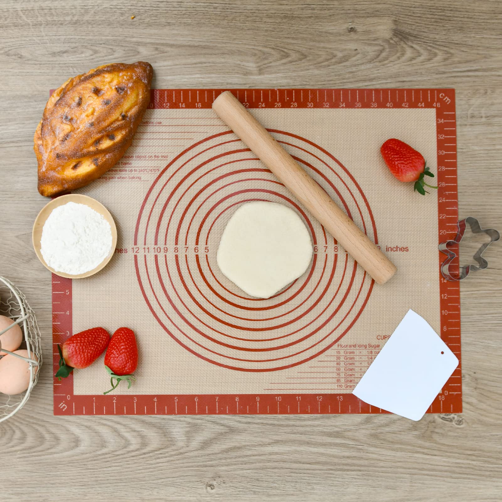 10 Mattarelli In Legno Di Faggio - Per Pasta, Pizza, Biscotti, Superficie Liscia, Facili Da Pulire - Foto 6