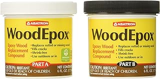 4 Kit WoodEpox Epoxy Wood Replacement Compound, 12 oz Kit, Part A & B