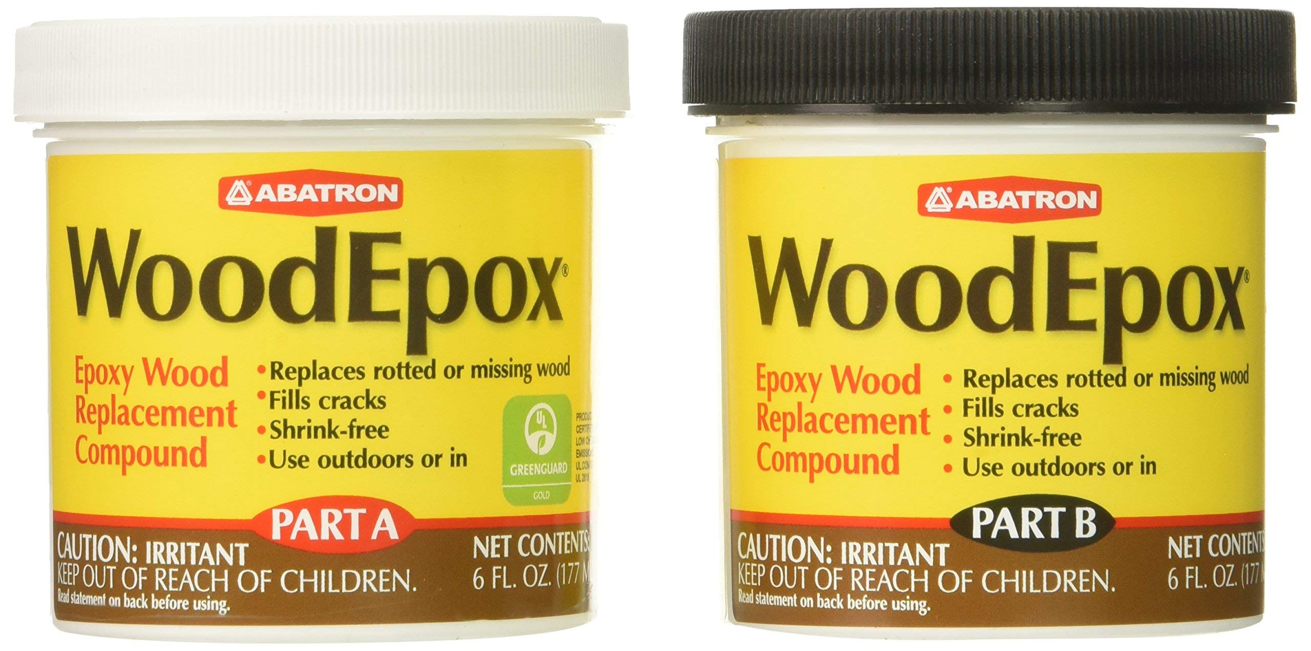 Abatron4 Kit WoodEpox Epoxy Wood Replacement Compound, 12 oz Kit, Part A & B