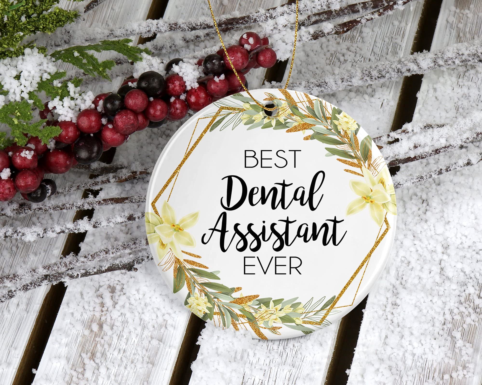 Dental Assistant Christmas Ornament - Gift for Dental Assistant - World's Best Dental Assistant - Best Dental Assistant Ever Printed on One Side