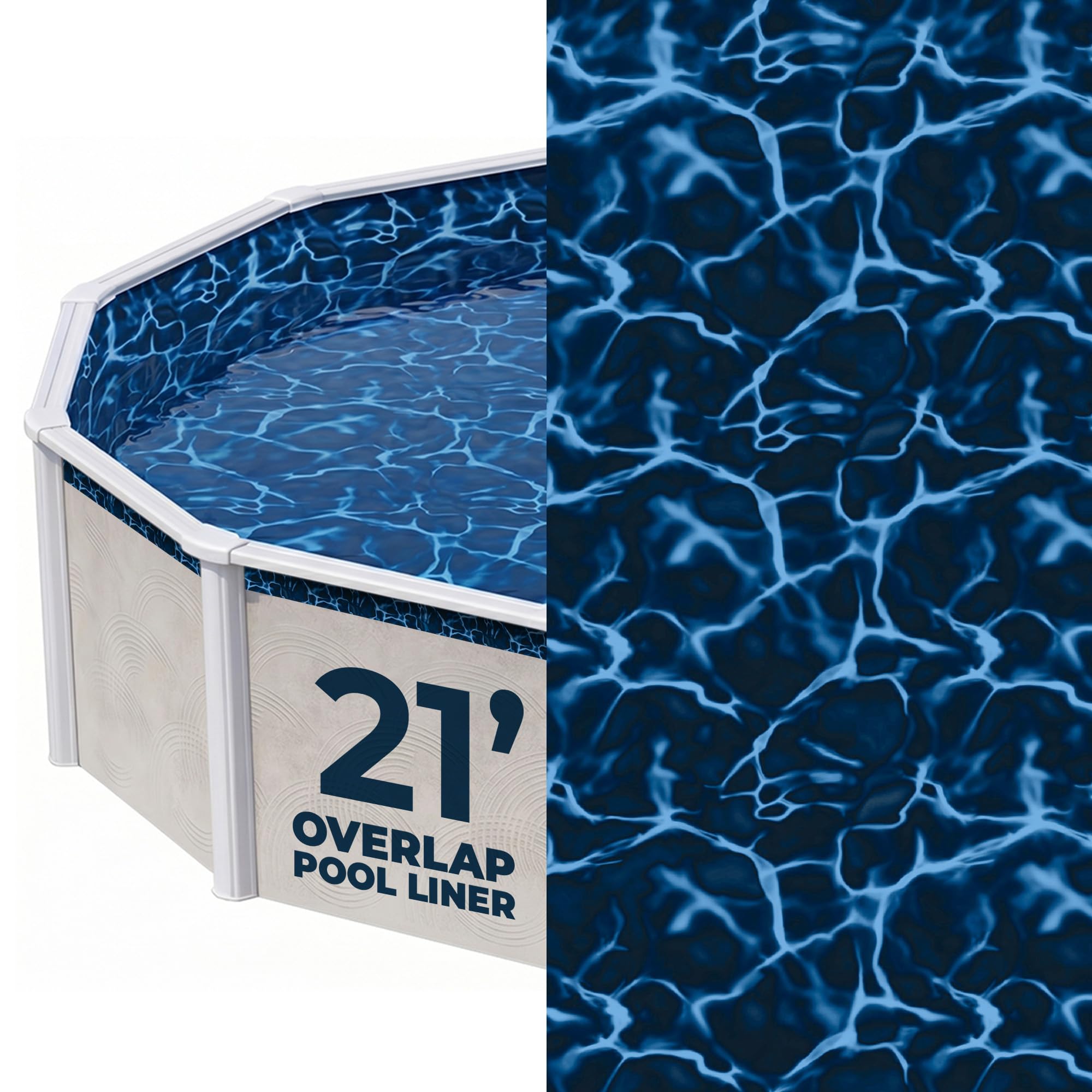 Blue Wave NL504-20 Standard Gauge Evening Bay Round Overlap Steel Wall Swimming Pool Liner, 21-FT-image-31
