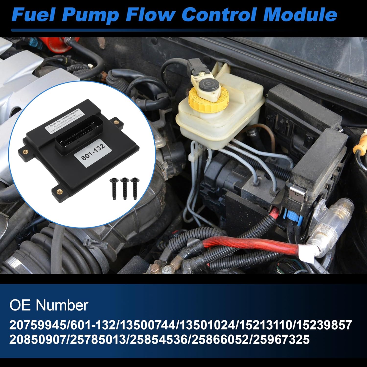 No.20759945/601-132 Fuel Pump Driver Module for Chevy Silverado Avalanche Suburban Tahoe for GMC Sierra Yukon Pre-Programmed Fuel Pump Flow Control Module for Cadillac CTS Escalade