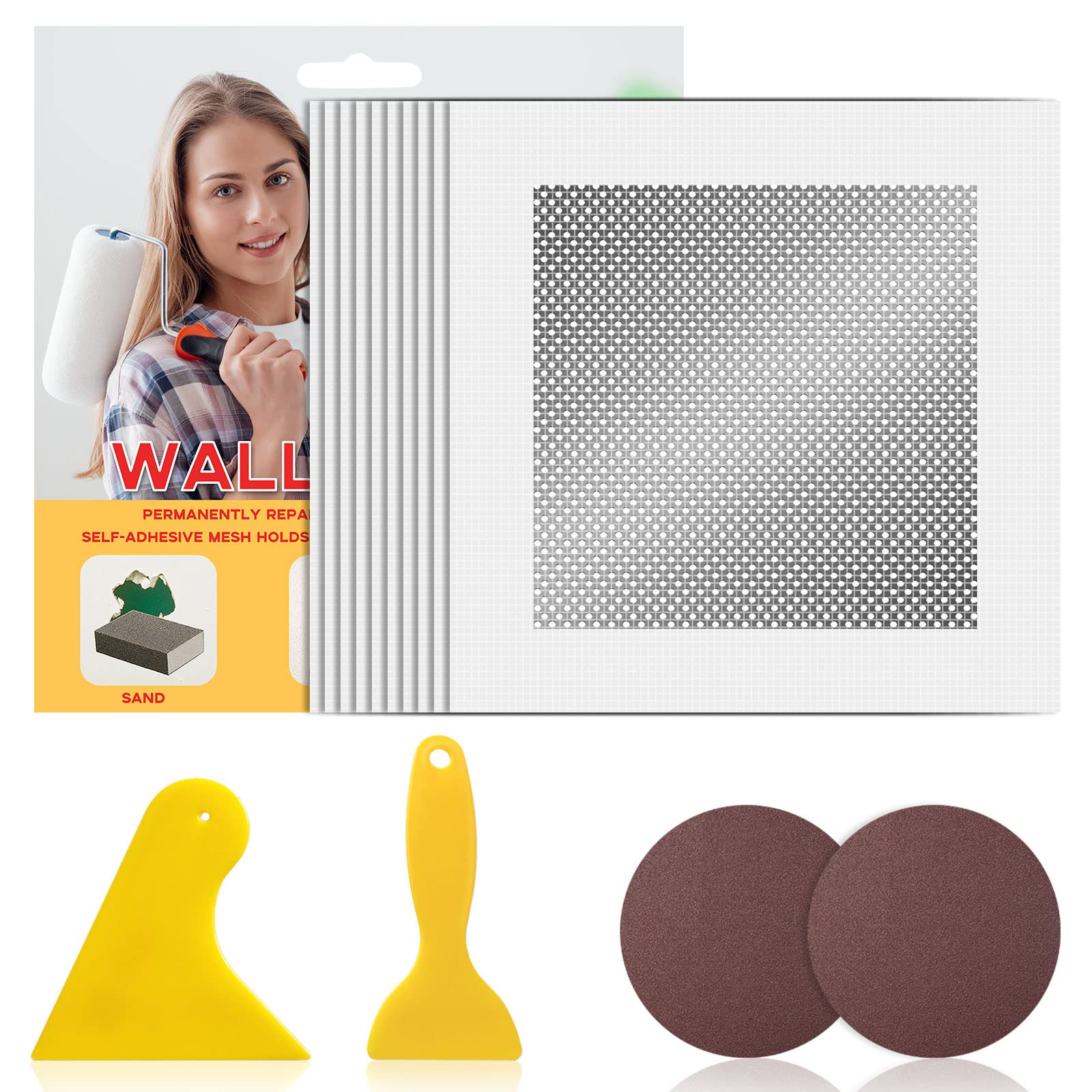 Buy Wall Patch Repair Kit,Drywall Repair Kit Self Adhesive, 6 Inch Mesh