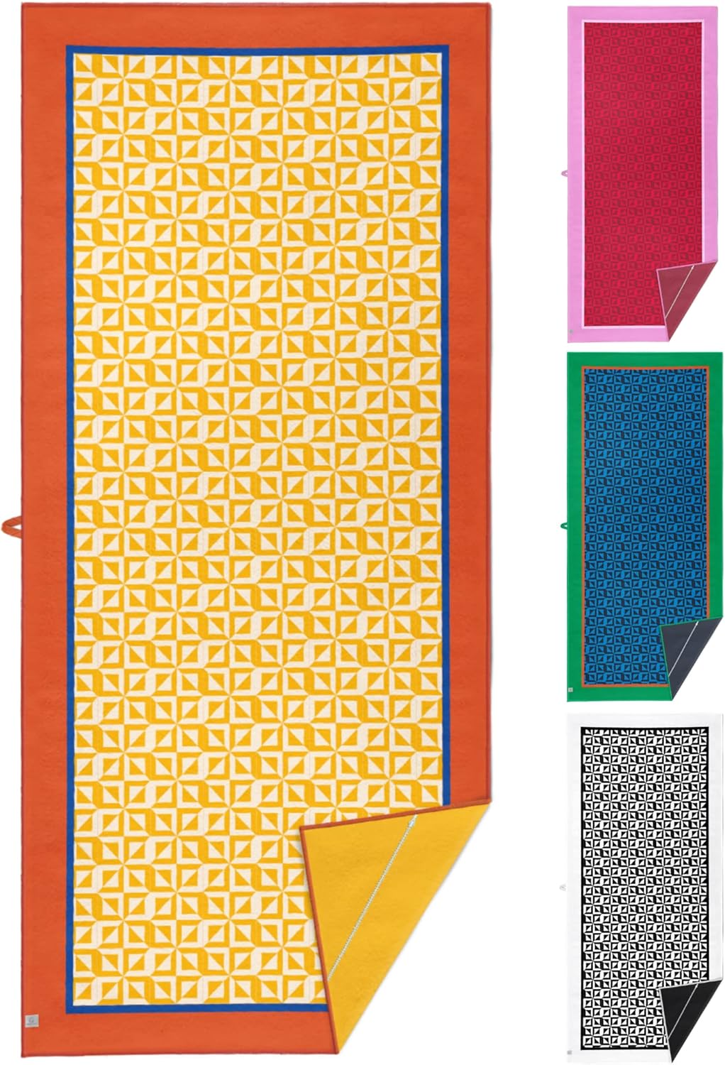 Premium Oversized Pool- / Beach-Towel Made from Sustainable Materials (Sunshine Yellow)