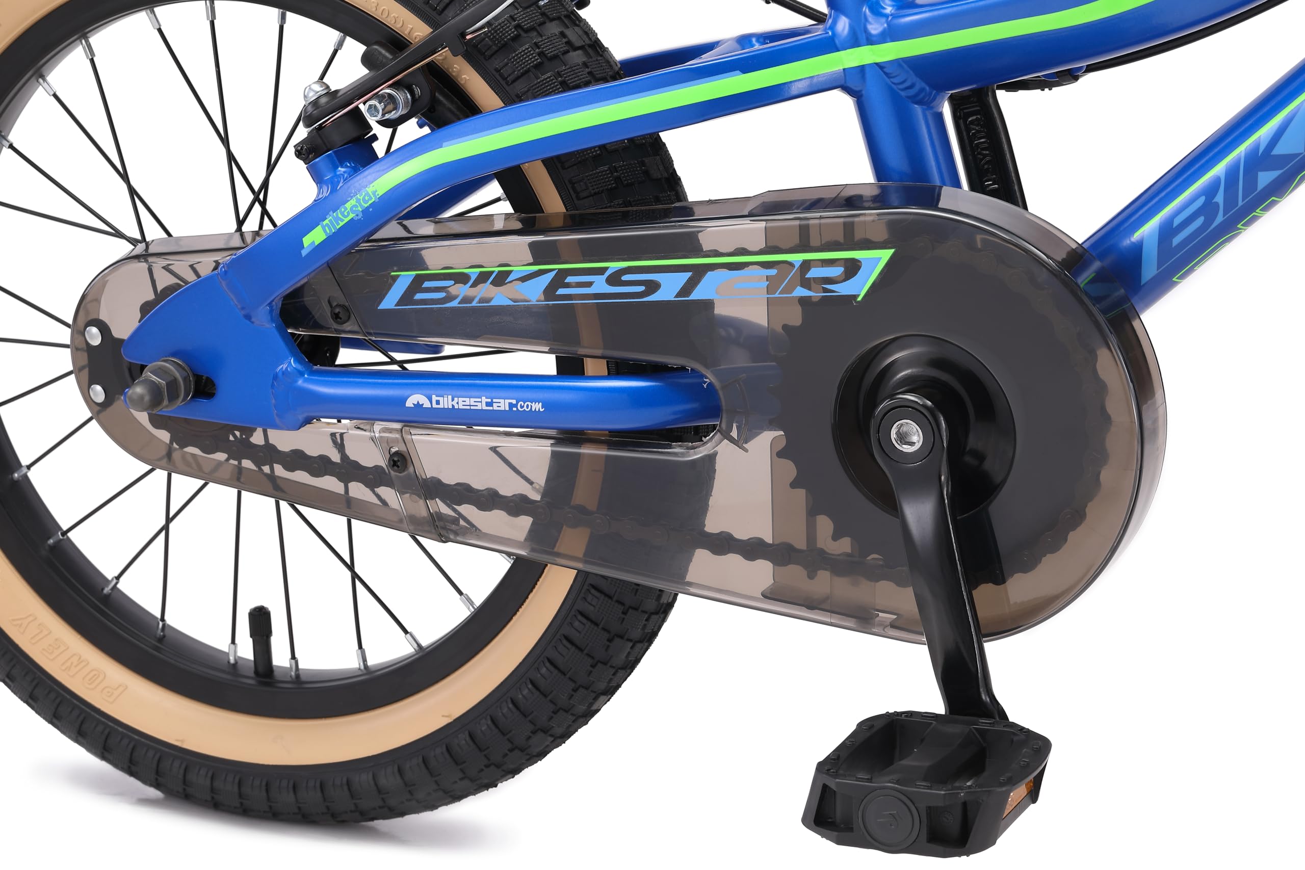 BIKESTAR Vélo Enfant en Aluminium pour Garcons et Filles de 4-5 Ans | Bicyclette Enfant 16 Pouces vélo de Montagne avec Freins en V | Bleu Vert