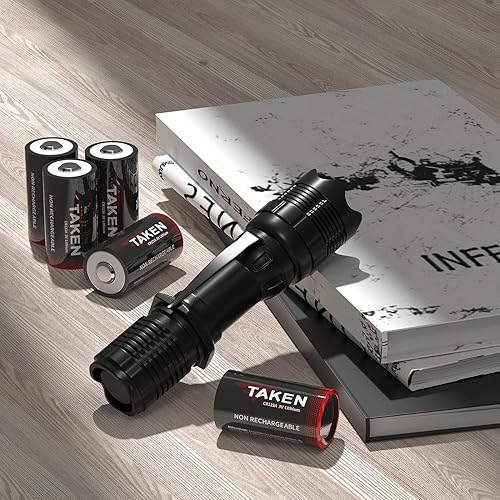 Miniatura 2 de Taken 123 Batteries Lithium, CR123A 3V Lithium Battery for Streamlight Surefire Flashlight, 2 Count Pack High Power Non Rechargeable Batteries