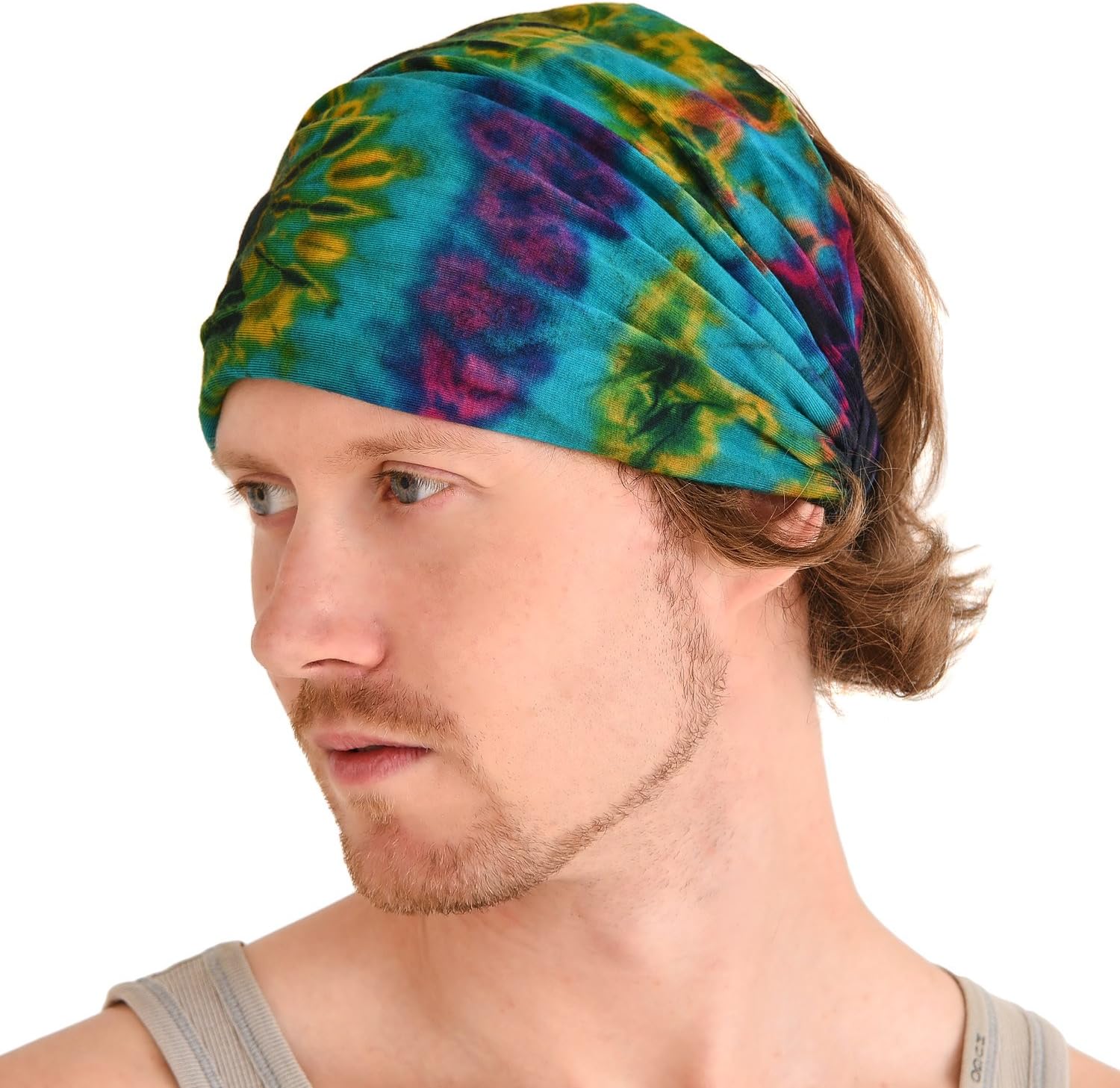 Wide Tie-dye Bandana Headband