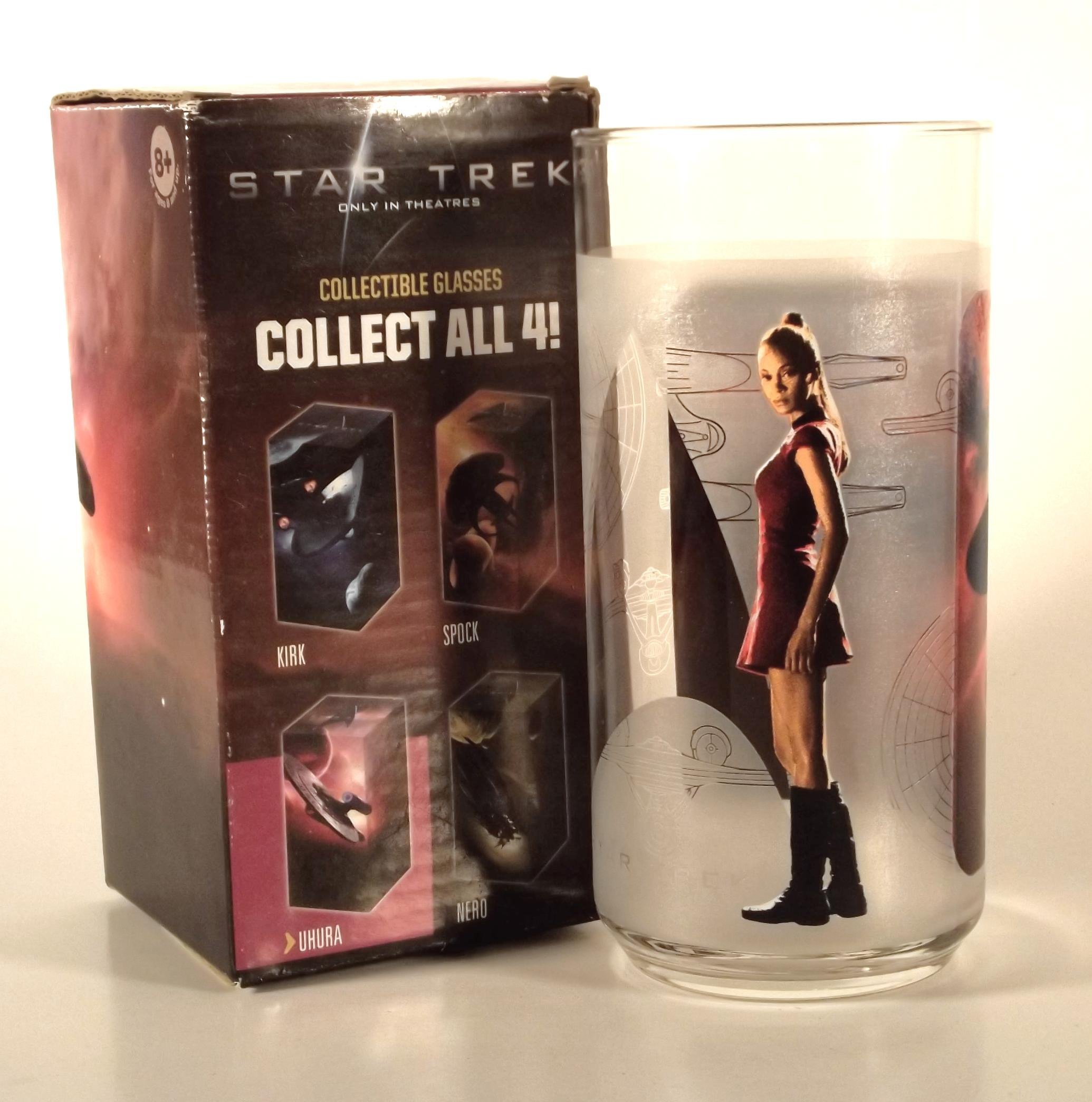 Star Trek Glass Tumbler Mug w/box 16 oz "Uhura"