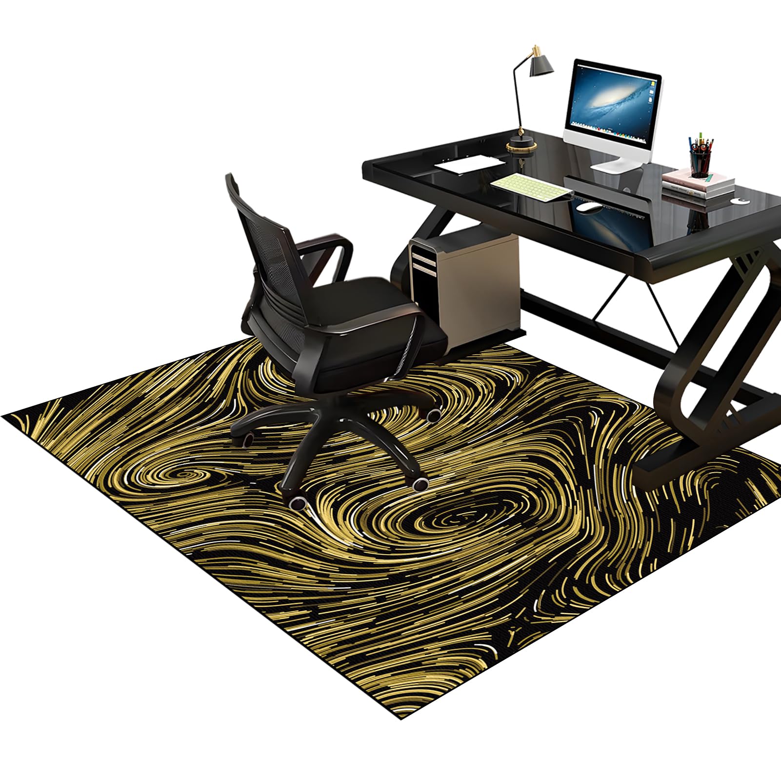 Schreibtischstuhl Unterlage 200 x 300 cm | Bürostuhl Matte | Bodenschutzmatte Bürostuhlunterlage Gaming Teppich | Bodenschutz Bürostuhl Teppichschoner für Hartböden | Parkett | Laminat | Teppichboden