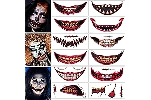 Halloween Tattoo Sticker Lip Decoration for Adults Women Men Clown Cosplay Halloween...