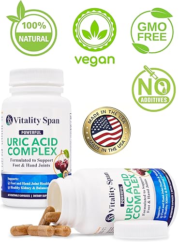 Miniatura 3 de Limpieza de ácido úrico y alivio articular con cereza ácida, cardo de leche, garra de diablo, semillas de selery, chanca piedra, cúrcuma, bromelina,