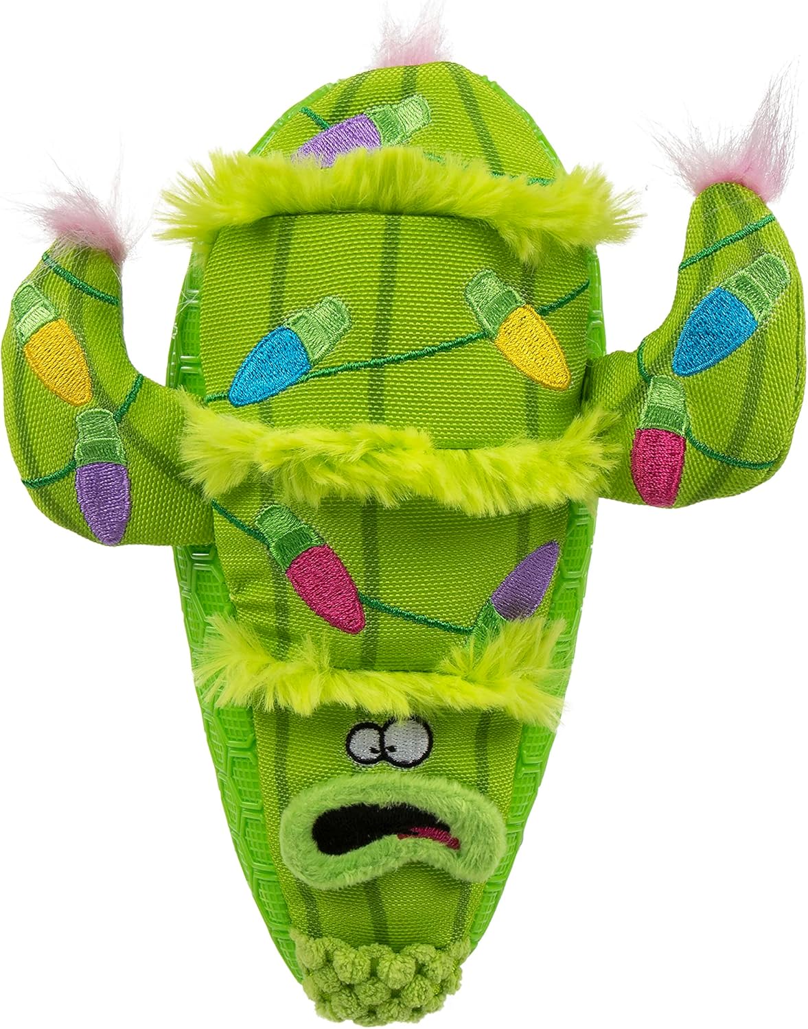 goDog Holiday Collection Mixed Materials TPE-Plush Holiday Cactus Squeaky Dog Toy, Chew Guard Technology – Green, One Size goDog Holiday Collection Mixed Materials TPE-Plush Holiday Cactus Squeaky Dog Toy, Chew Guard Technology – Green, One Size
