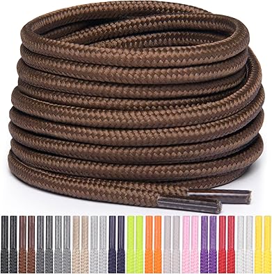 Miscly Round Shoelaces [1 Pair] 5/32 Thick - For Shoes, Sneakers & Boots