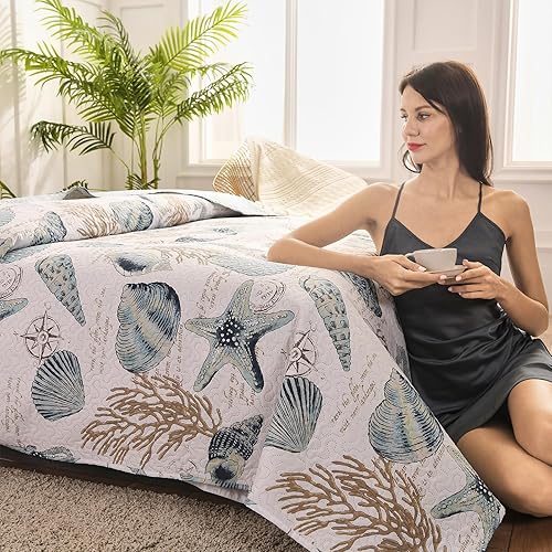 Miniatura 9 de Juego de 3 colchas con tema marino