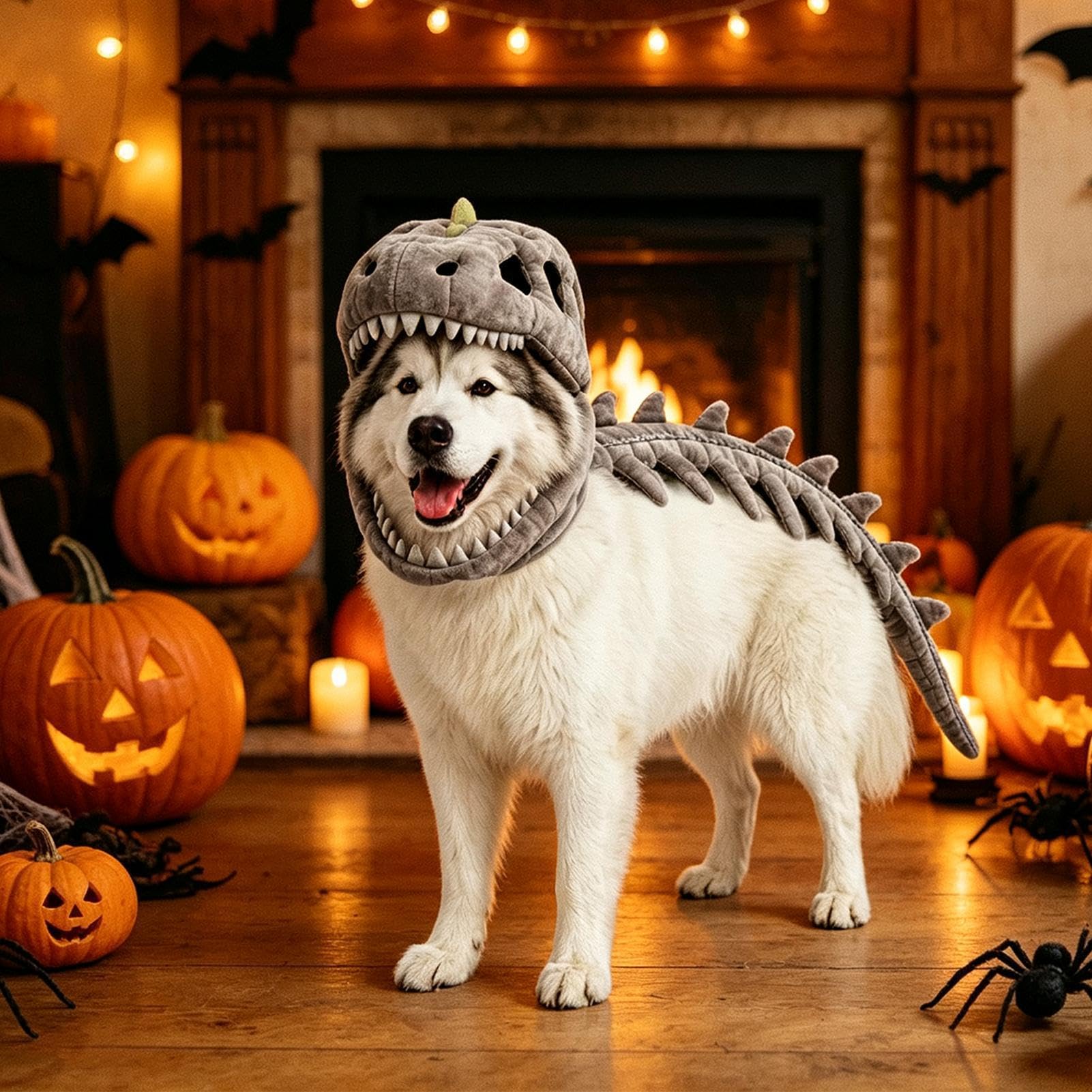 Costume da scheletro per cani, costume da dinosauro, per cosplay