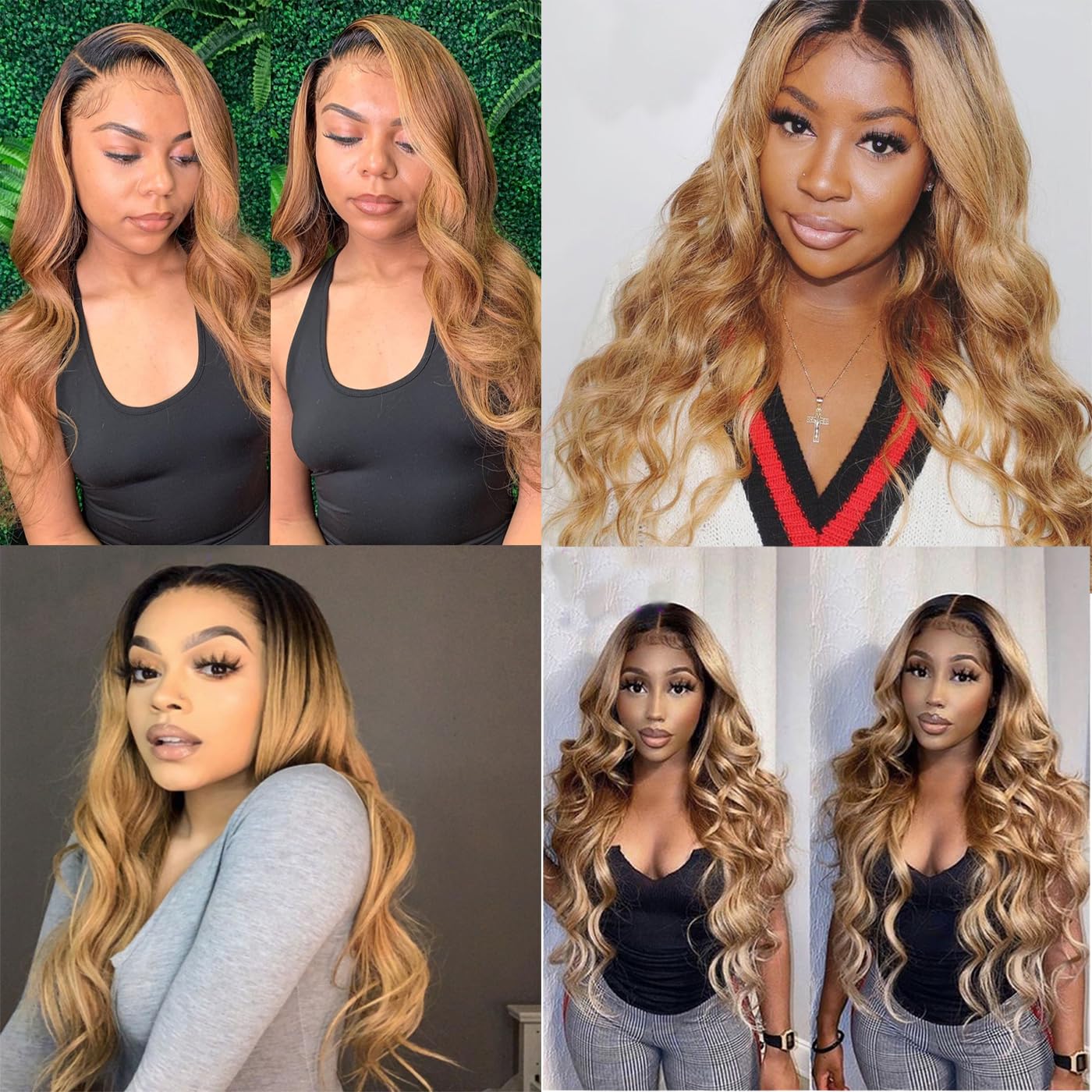 4x4 Ombre Lace Closure #1b27 Color Closure Body Wave Free Part Unprocessed Brazilian Human Hair Wet And Wavy 10 Inch