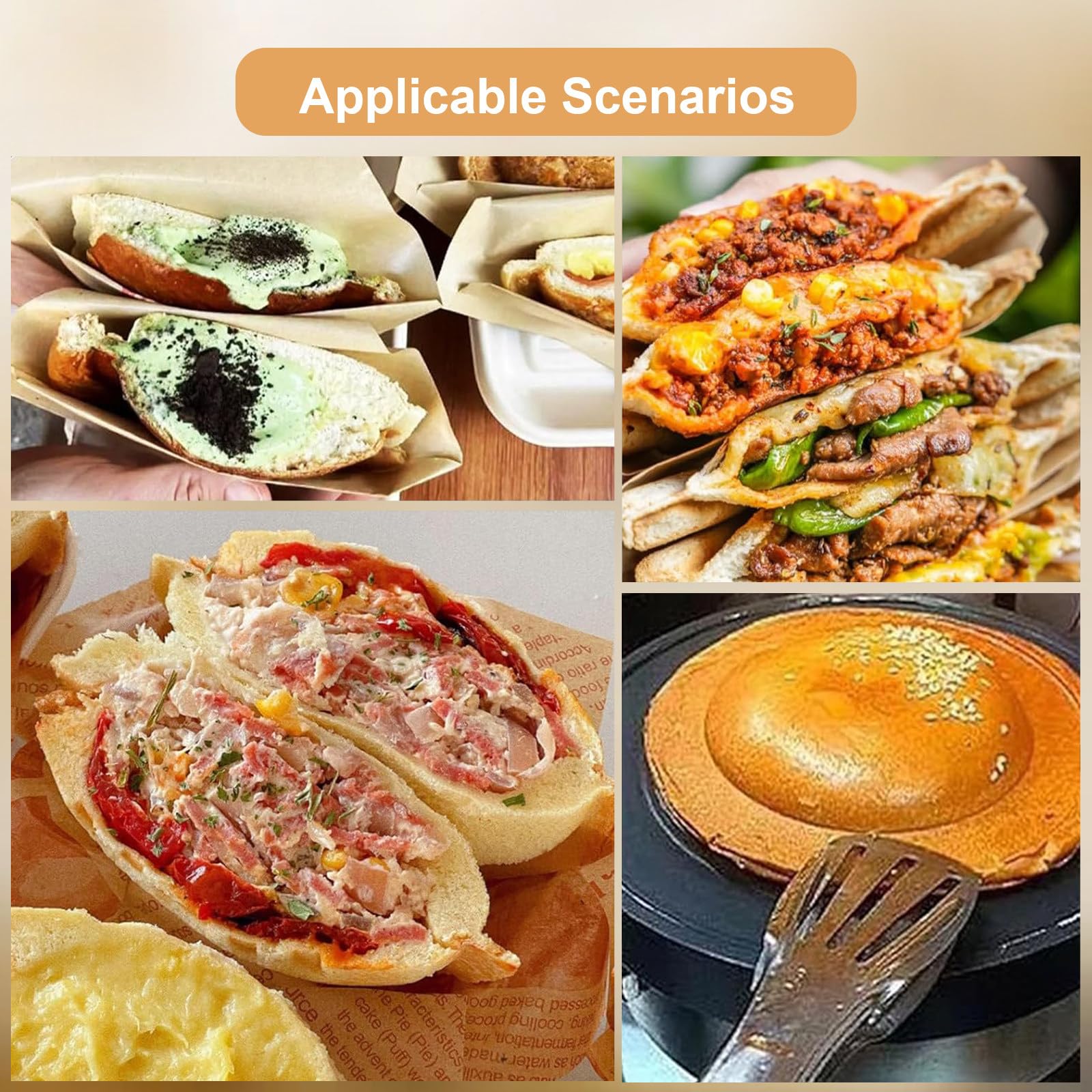 Máquina para Hacer Hamburguesas Y Gofres - Prensa Eléctrica para Sándwiches con Relleno De Helado, Control Digital De Temperatura LED Y Temporizador, Calentamiento por Ambos Lados