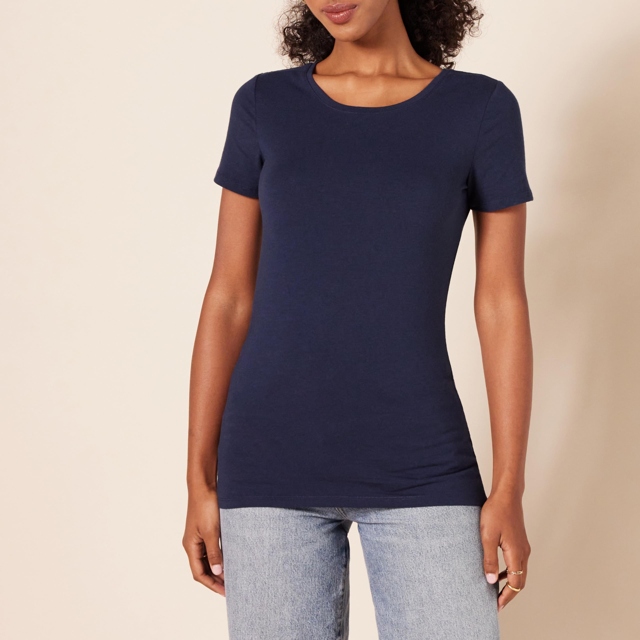 Amazon Essentials Women's Regular-Fit Short-Sleeve T-Shirt (Crewneck and V-Neck Options), Multipacks — view 155
