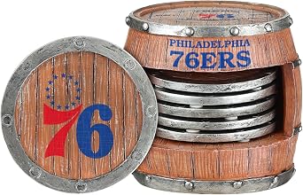 FOCO NBA 5-Pack Barrel Coaster Set