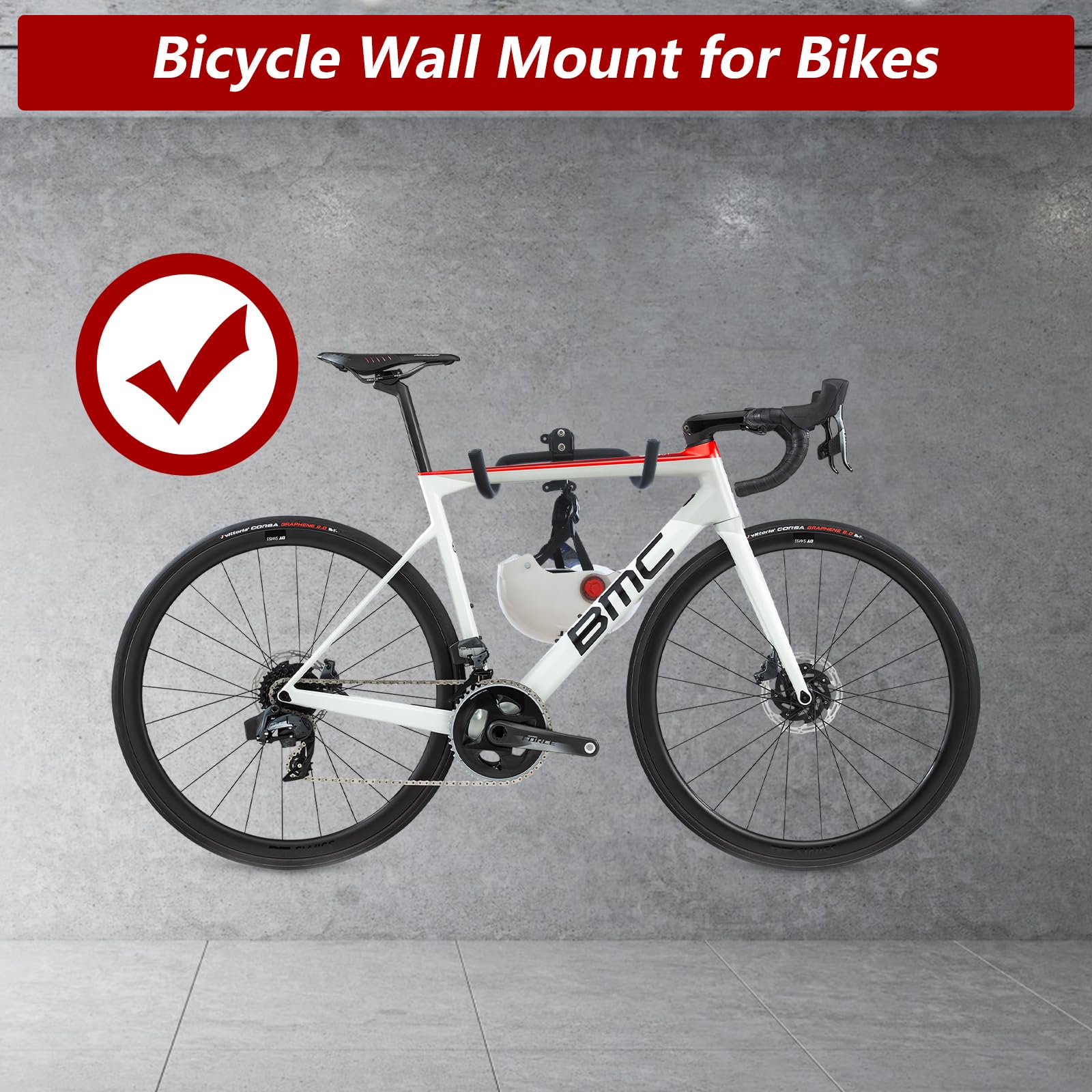 WOPPLXY Lot de 2 Porte Velo Mural, Support Velo Mural avec Rembourrage Extra Souple, Accroche Velos Murals Garage en Métal pour Garage Intérieur (Longueur réglable)