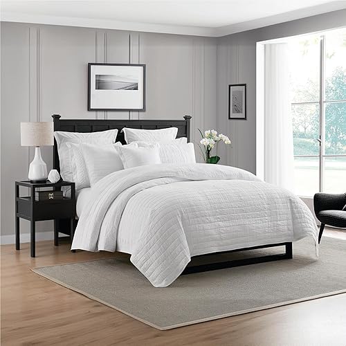 Miniatura 1 de Swift Home Ligero de gran tamaño, ultra suave, lavado con enzimas, textura arrugada, relleno de mezcla de algodón transpirable, juego de colcha de 3