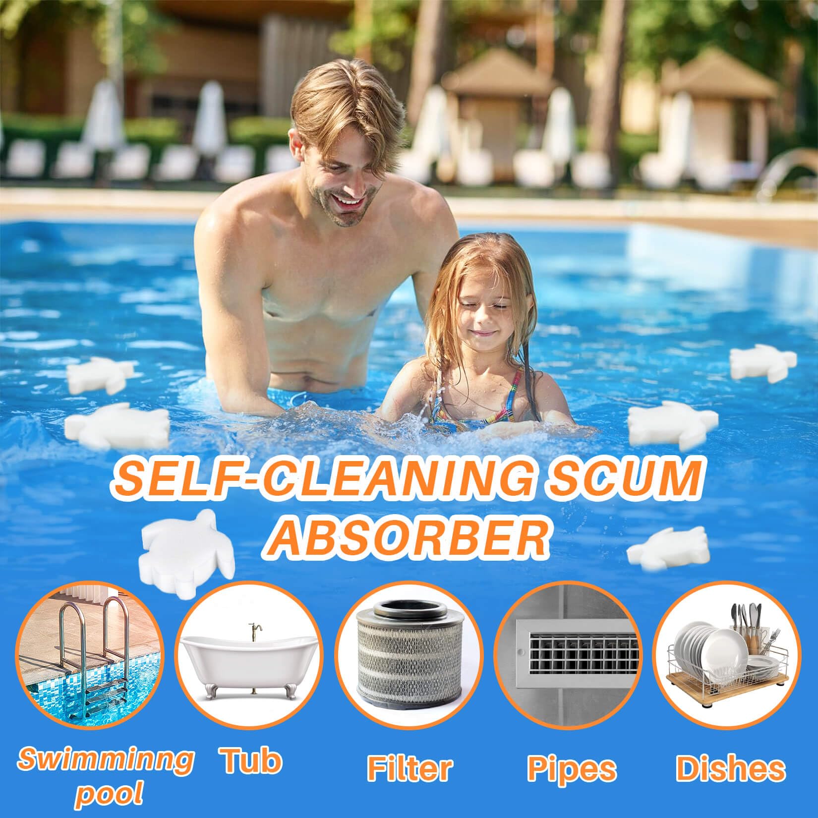 RAINFLOW Esponja absorbente de aceite para piscina