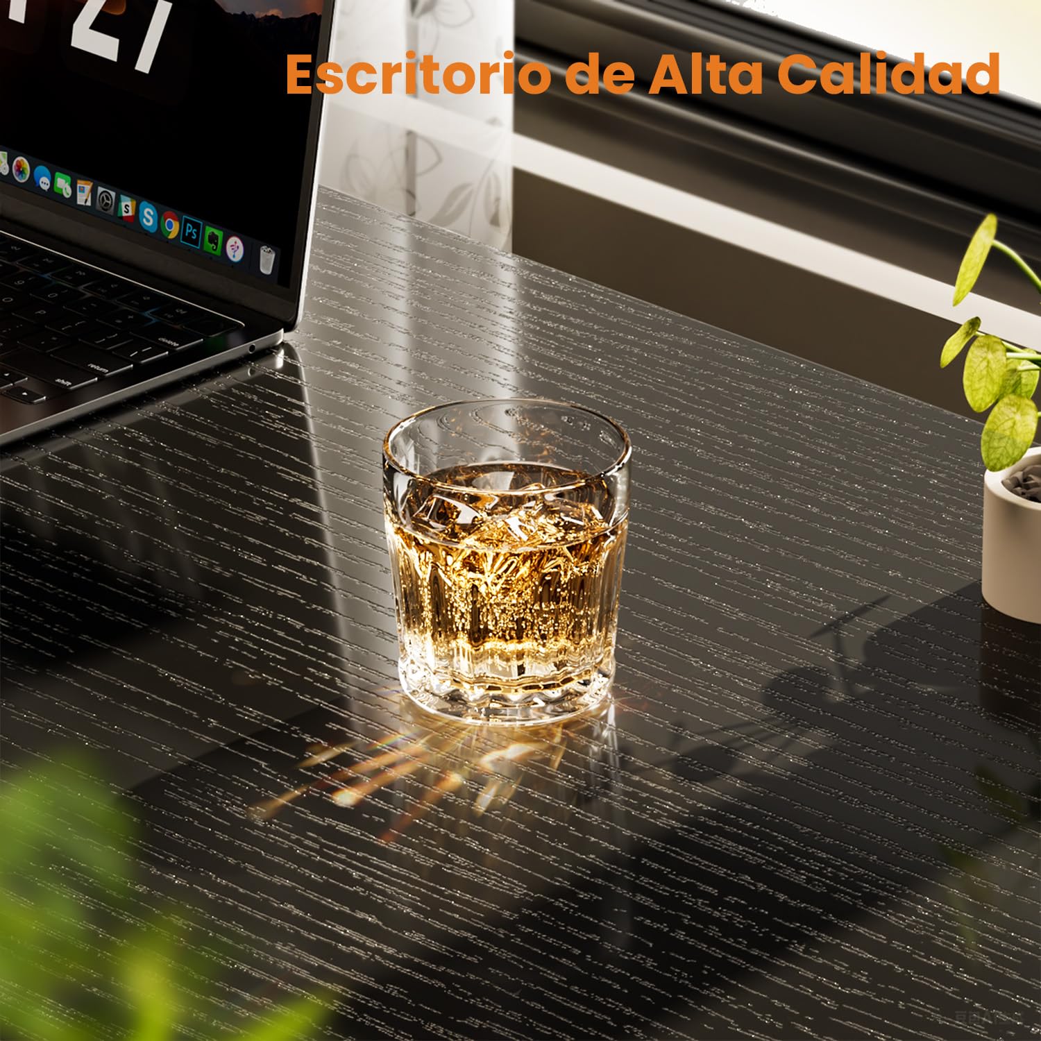 SOLAVERO Escritorio Esquinero 110 x 80 cm, Mesa Gaming con Estante Reversible, Escritorio en L con Almacenamiento, Mesa Ordenador para Oficina en Casa, Estudio y Juegos, Negro