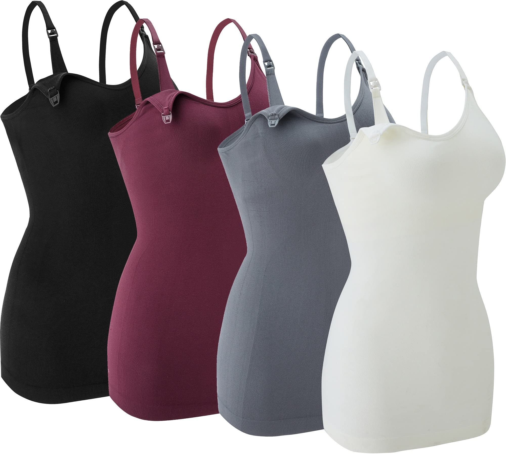 BHRIWRPYNursing Tank Tops for Breastfeeding - Pregnancy Must Haves Maternity Camisoles with Built in Bra