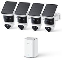 aosu T2 Pro 3K Kit da 4 Telecamere di sicurezza esterne solari wireless