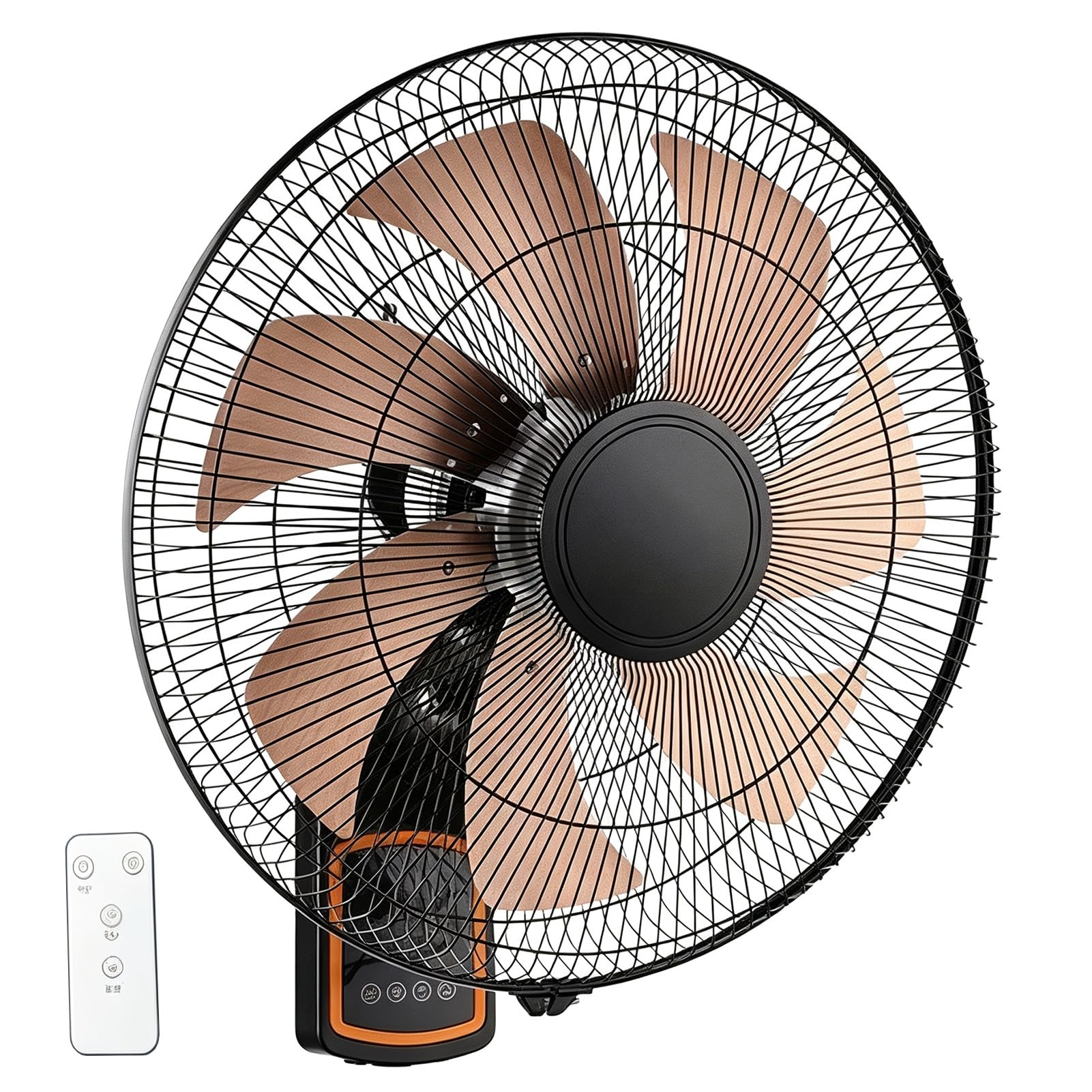 Ventilatore da Parete Oscillante da 50cm con Telecomando e Timer 12h | Ventilatore con 3 Velocità, Pale in Alluminio, Pannello Comandi per Casa Camera Letto e Garage