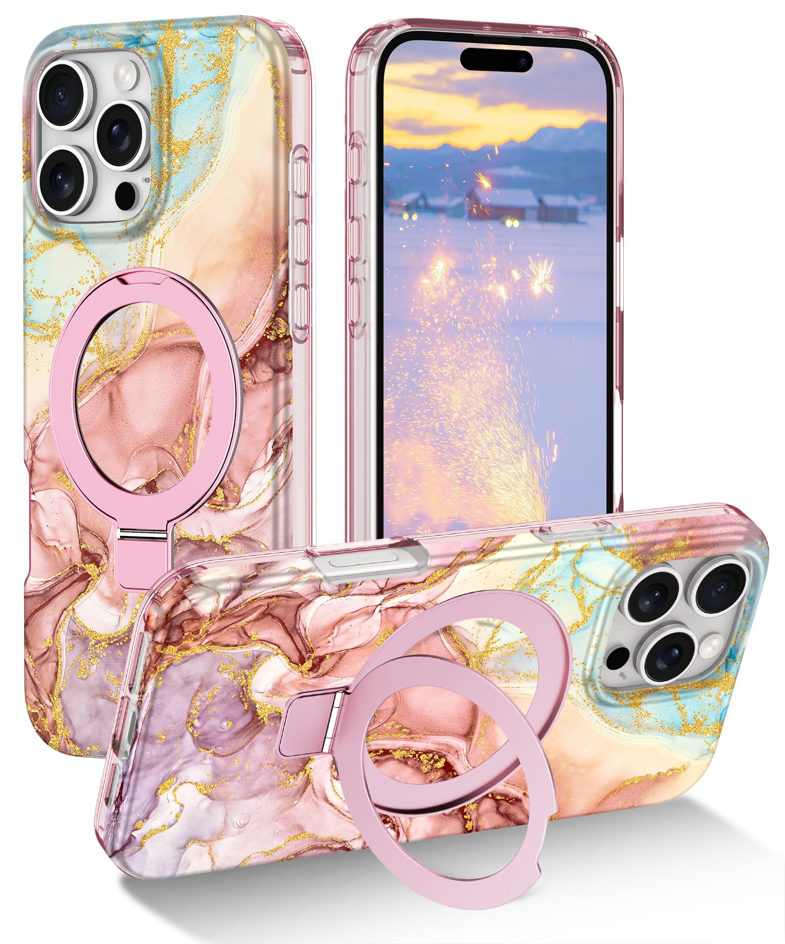 Coque iPhone 16 Pro Max 2024 support magnétique compatible MagSafe protection fine - 8