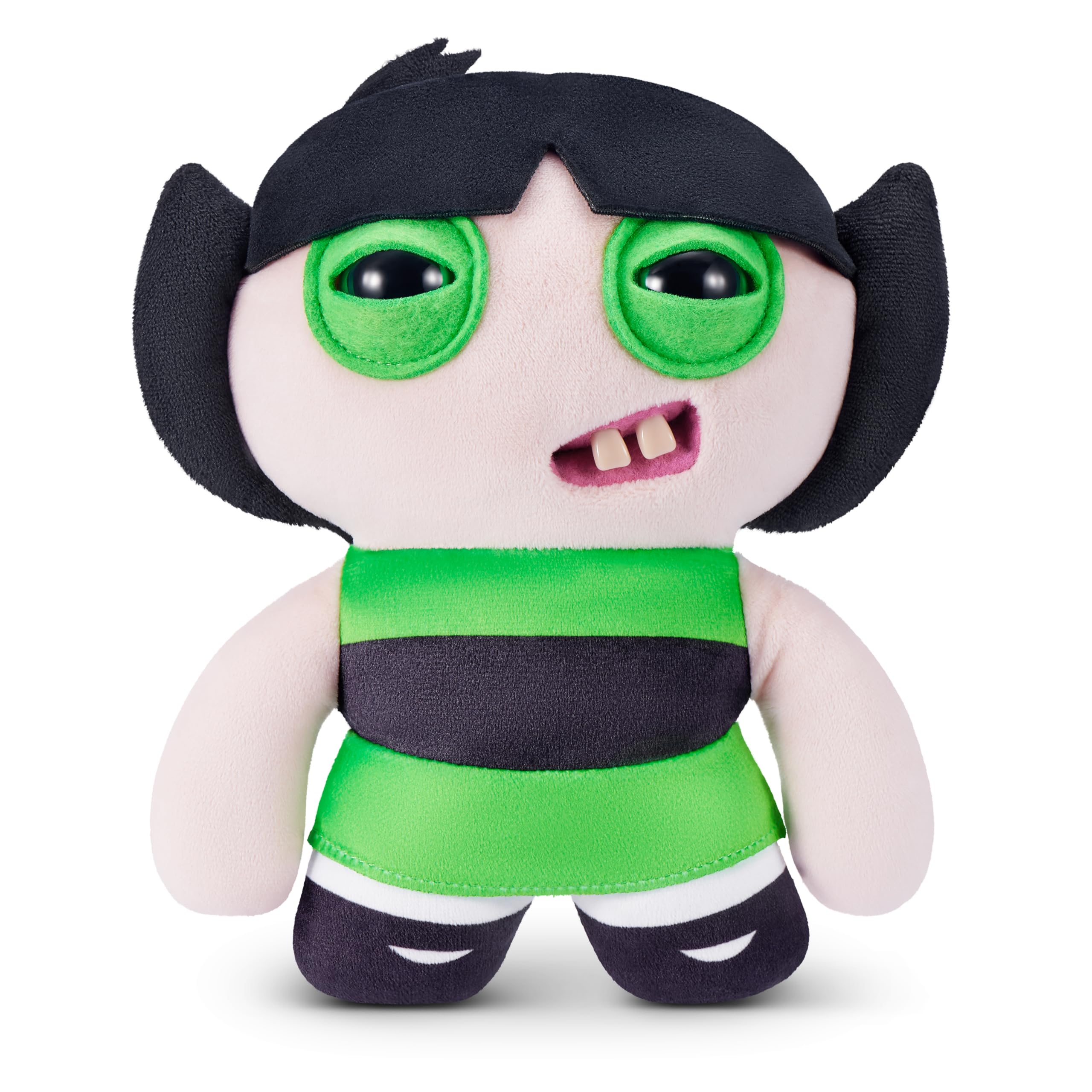 Fuggler Powerpuff Girls 9-Inch Plush Toy (Buttercup) by ZURU – Funny Ugly Monster Stuffed Animal with Human-Like Teeth, Collectible Plush for Kids,