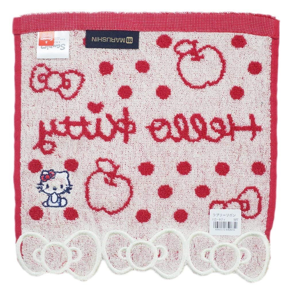 Amazon｜丸眞 ハンドタオル サンリオ ハローキティ 25×25cm ラブリー