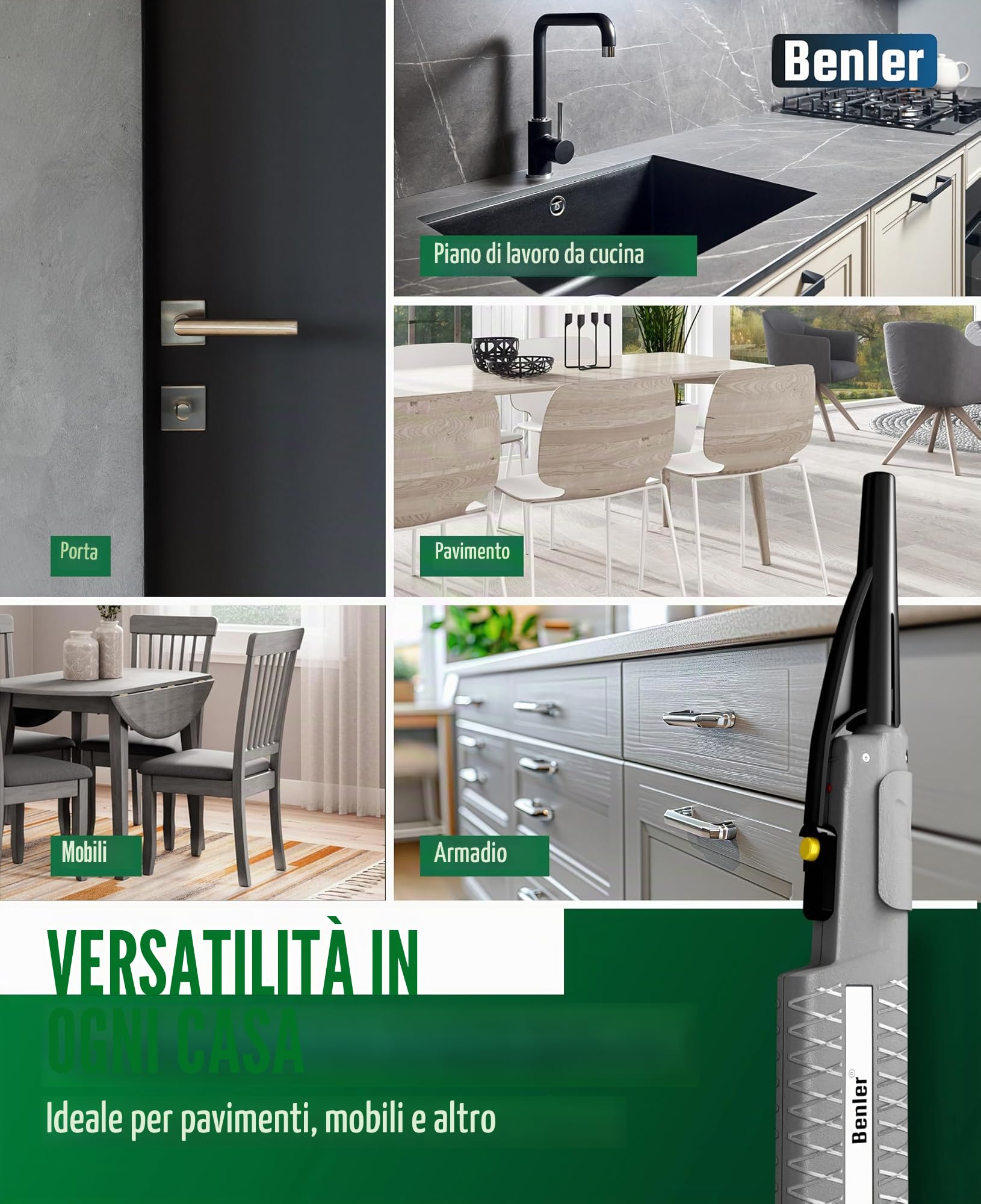 Kit di riparazione professionale per laminato grigio e vinile, kit di riparazione di legno e cera dura