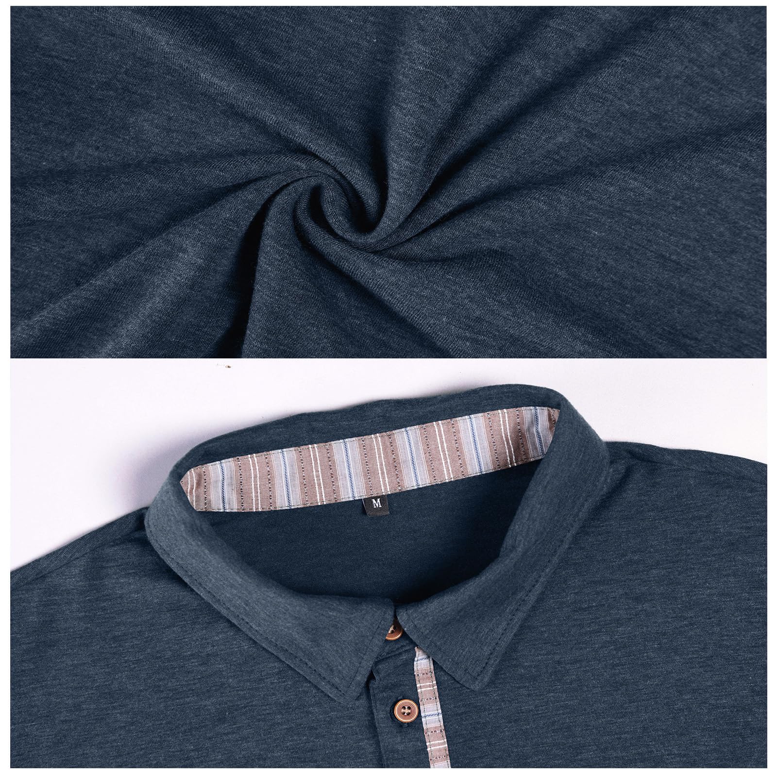 PRIVIMIX Polo Homme Manches Courtes avec Poche Ete Polo Tops Tee Shirt de Golf Rugby M-3XL