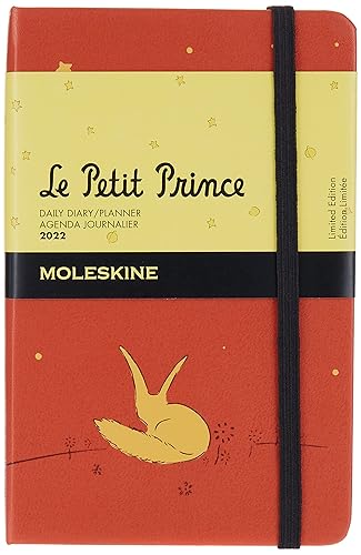 Moleskine, Agenda Giornaliera 12 Mesi 2022, Edizione Limitata Il Piccolo Principe Volpe, Daily Planner 2022, Copertina Rigida, Formato Pocket 9 x 14 cm, Colore Arancione Corallo, 400 Pagine