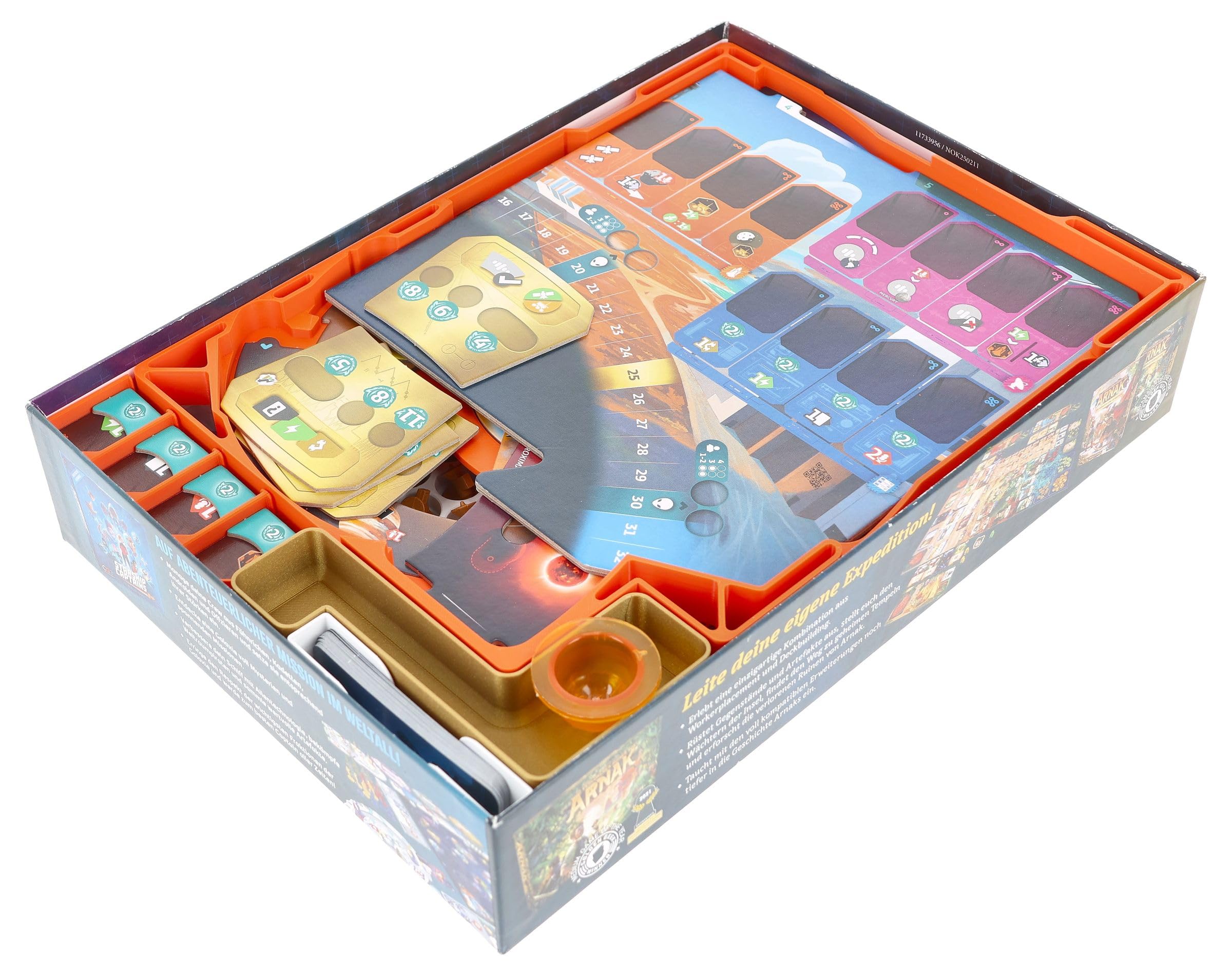 Feldherr Inserto Organizador Compatible con SETI: Búsqueda de Inteligencia Extraterrestre, para Caja Base, Soportes Cartas enfundadas, Bandeja por Jugador
