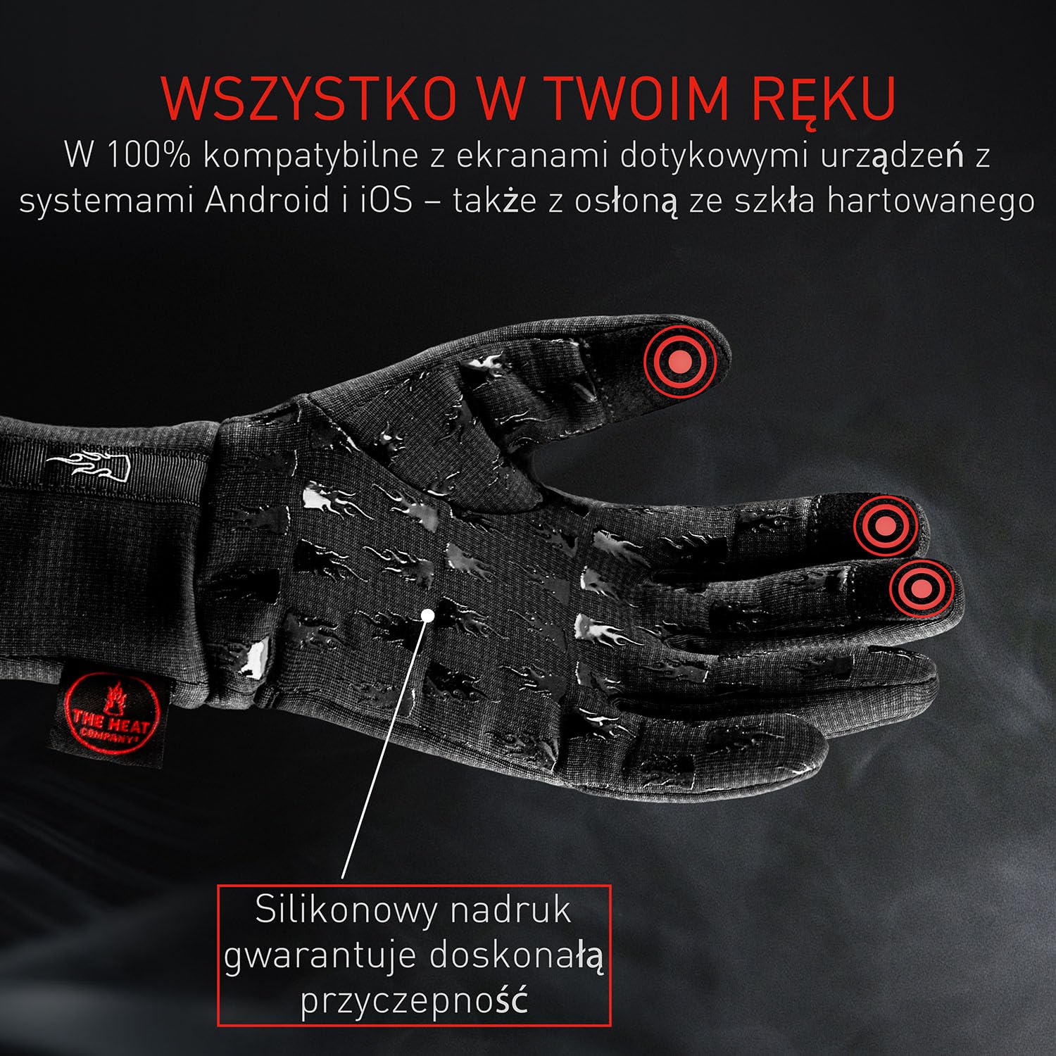 THE HEAT COMPANY – WIND PRO LINER - rękawiczki wiatroszczelne - jakość premium - wodoodporne - rękawiczki do ekranów dotykowych męskie i damskie - rękawiczki zimowe: rękawiczki rowerowe i do biegania