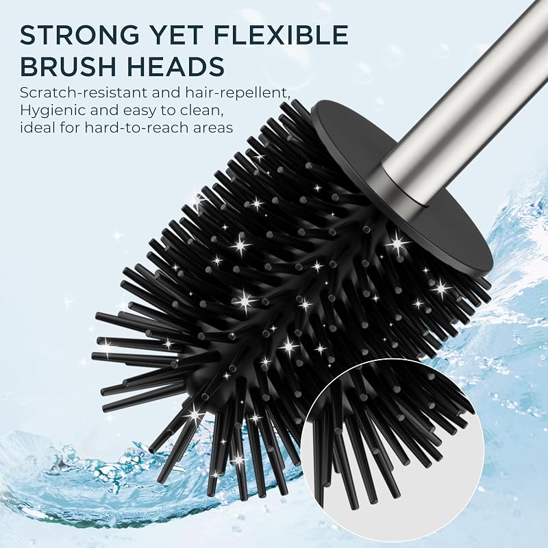 FORIOUS SUS304 Toilet Brush – Reinforced metal connecting joint