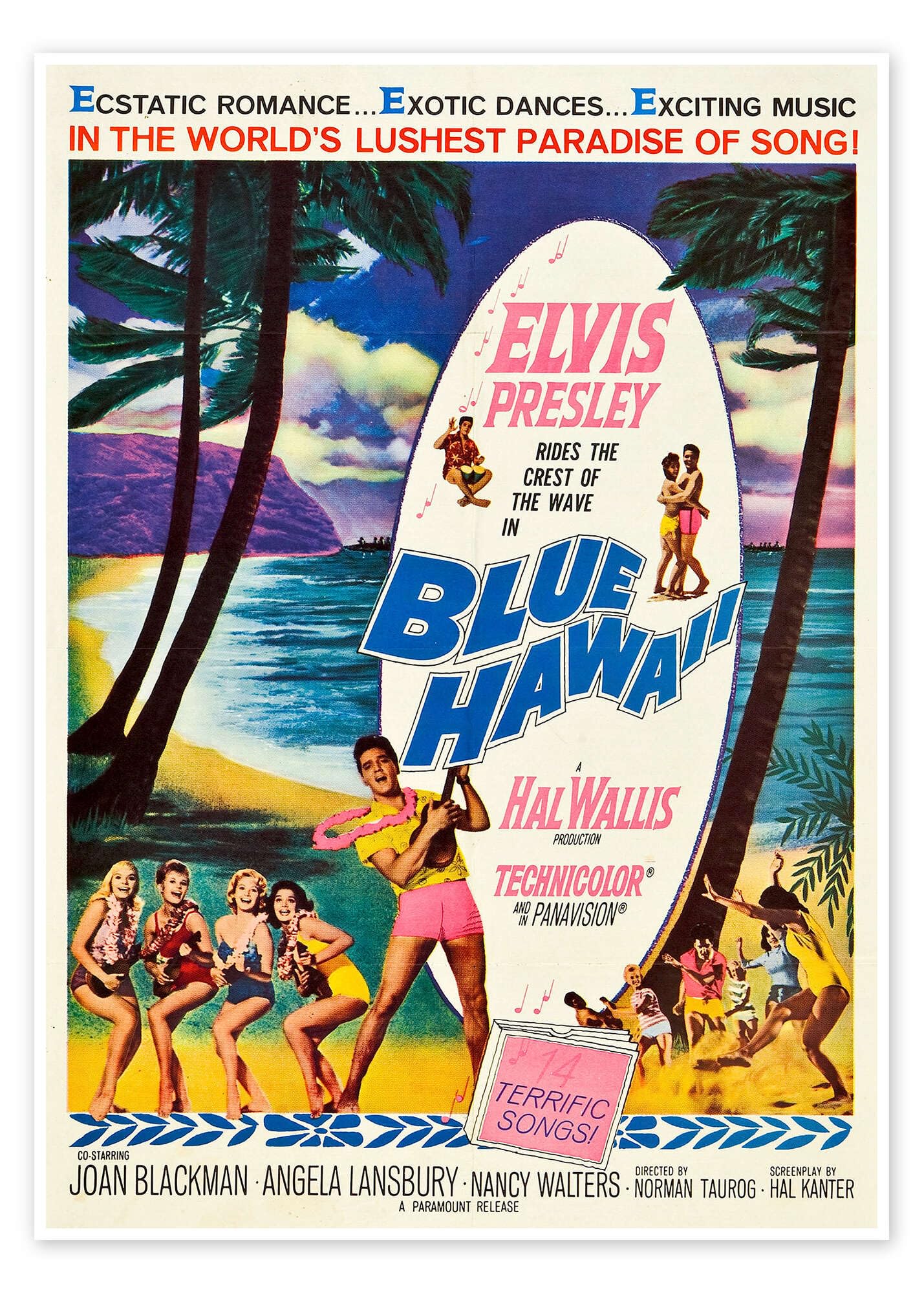 Posterlounge Blue Hawaii Poster | 90 x 120 cm Quadri Decorazione per pareti