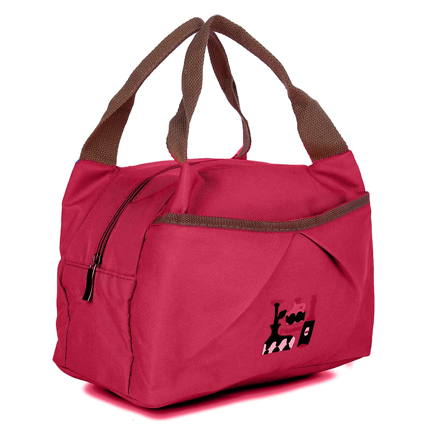 7L BPA Free Double Zipper Lunch Box Bag (Black)