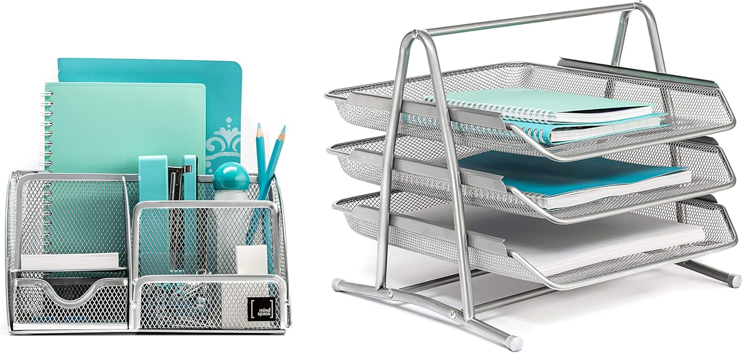 Mindspace Office Desk Organizer with 6 Compartments + 3