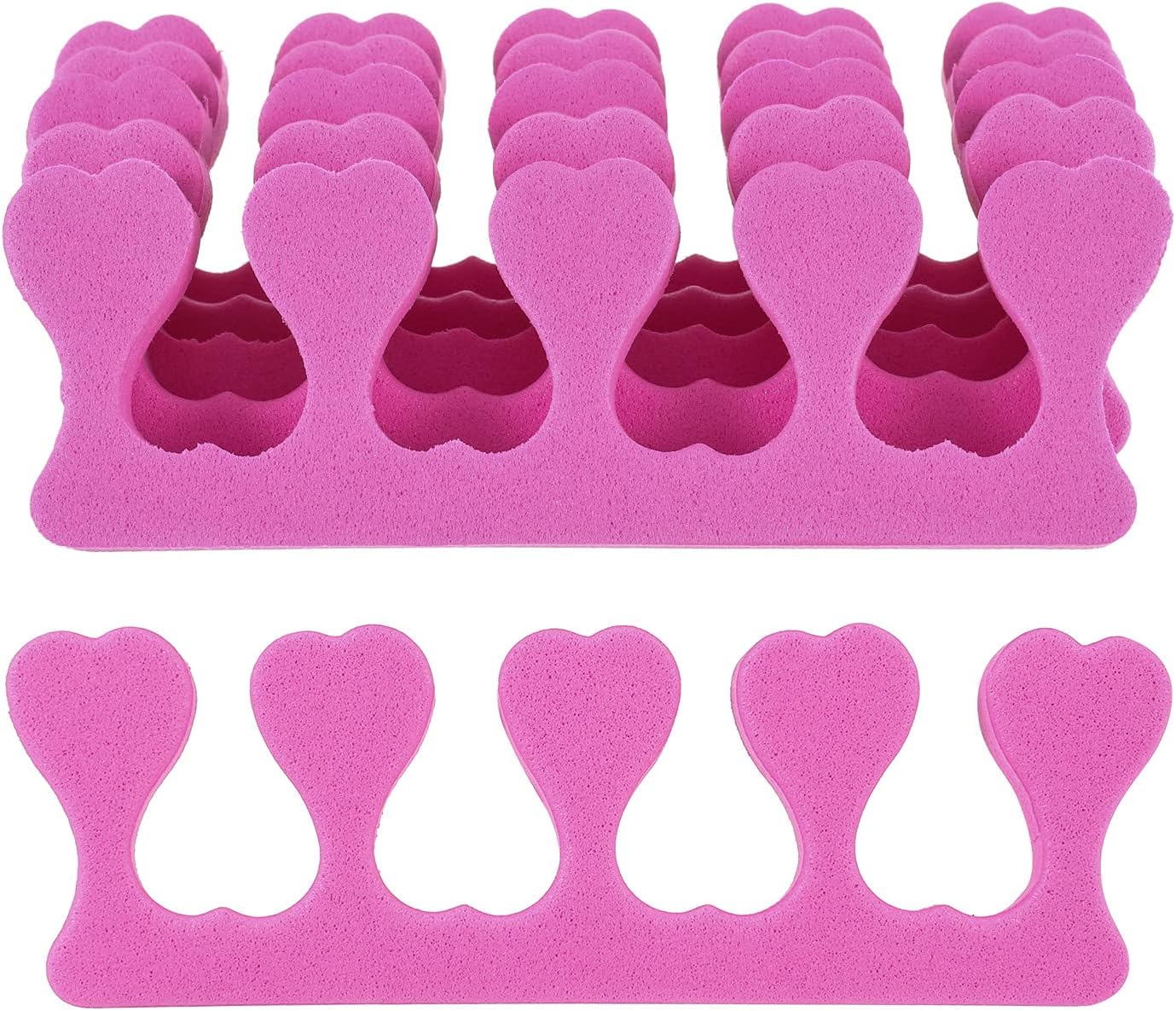 Dacitiery 20 Pcs Foam Toe Finger Separator Disposable Soft Sponge Nail Toe Separator Divider Spacer for Pedicure Manicure Nail Art Accessories Tools