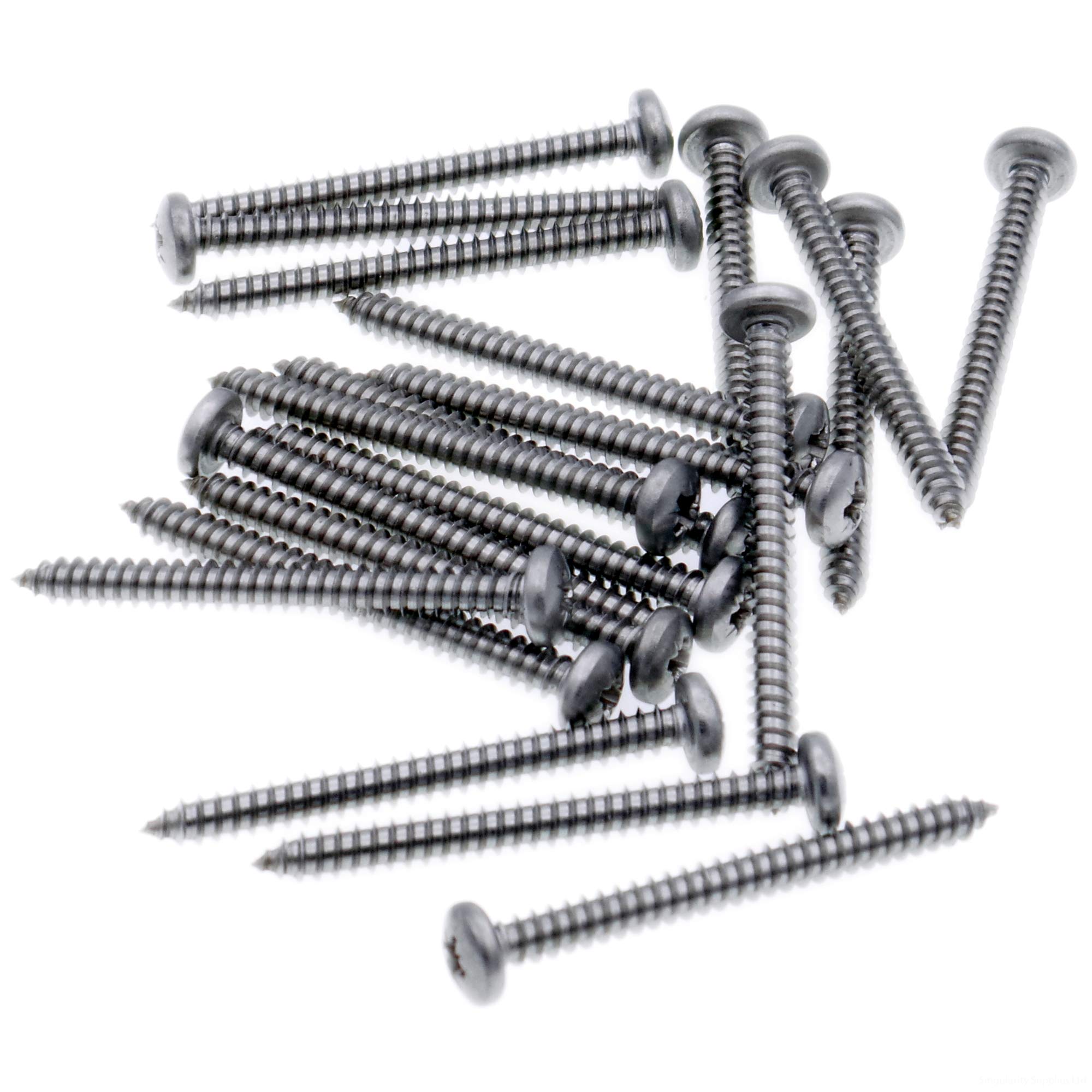 12 X 1" Self Tapping Screws Sheet Metal Pan Head Stainless